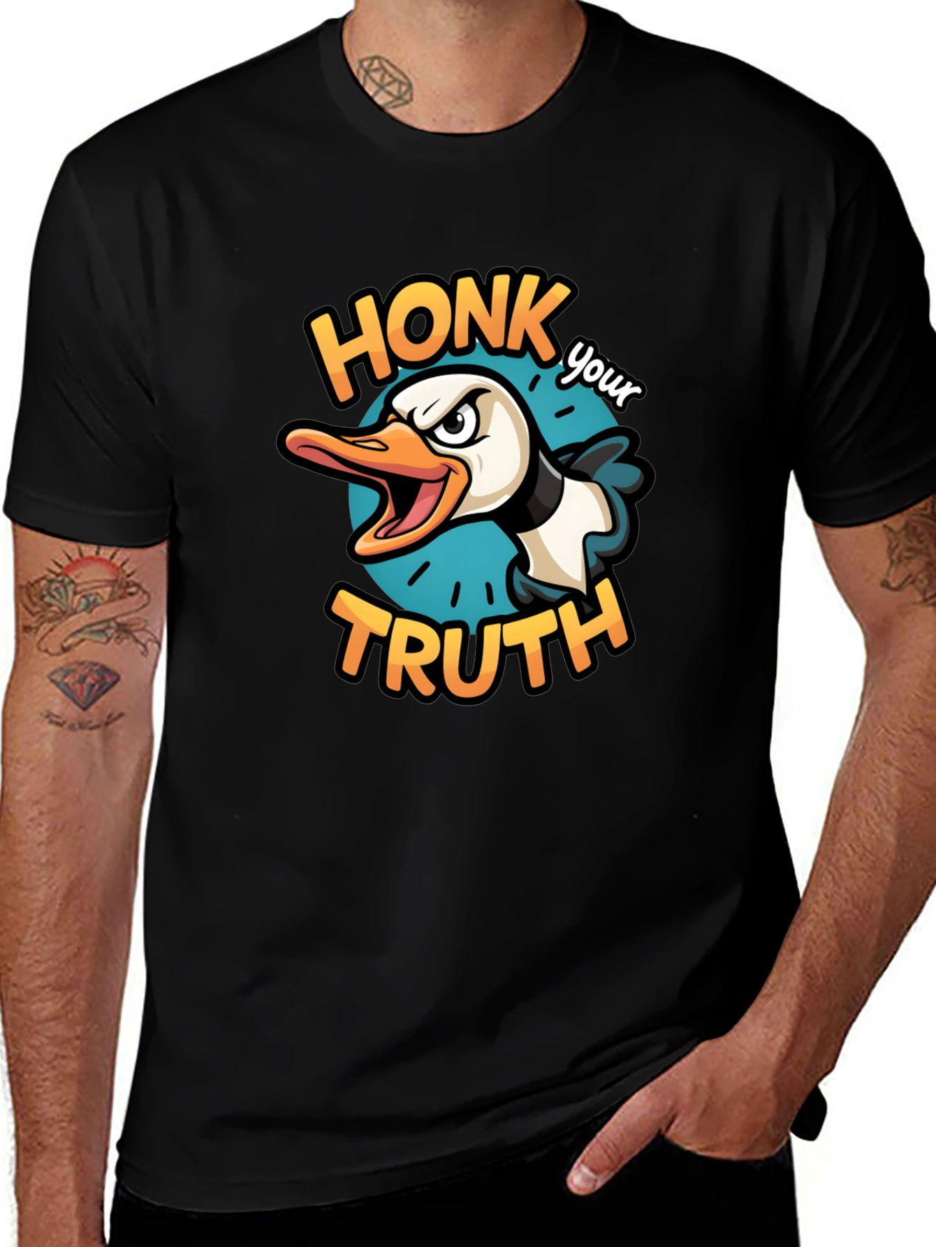 Variant 16 of Honk Your Truth Goose Graphic Tee