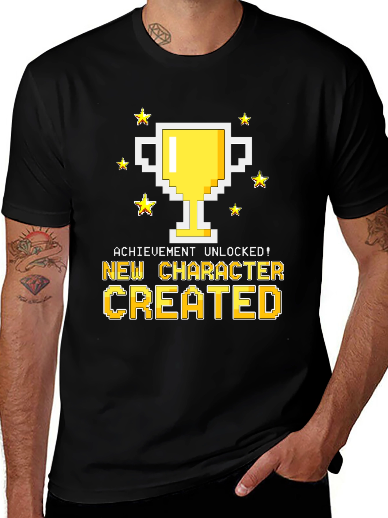 Variant 4 of New Character Created T-Shirt - Achievement Unlocked