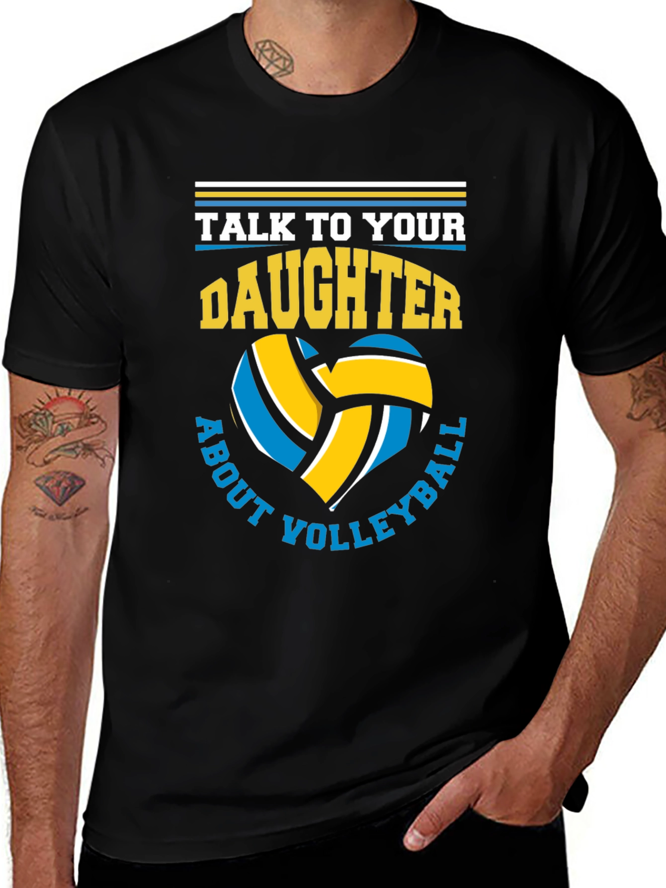 Variant 20 of Volleyball Dad T-Shirt - Talk to Your Daughter!