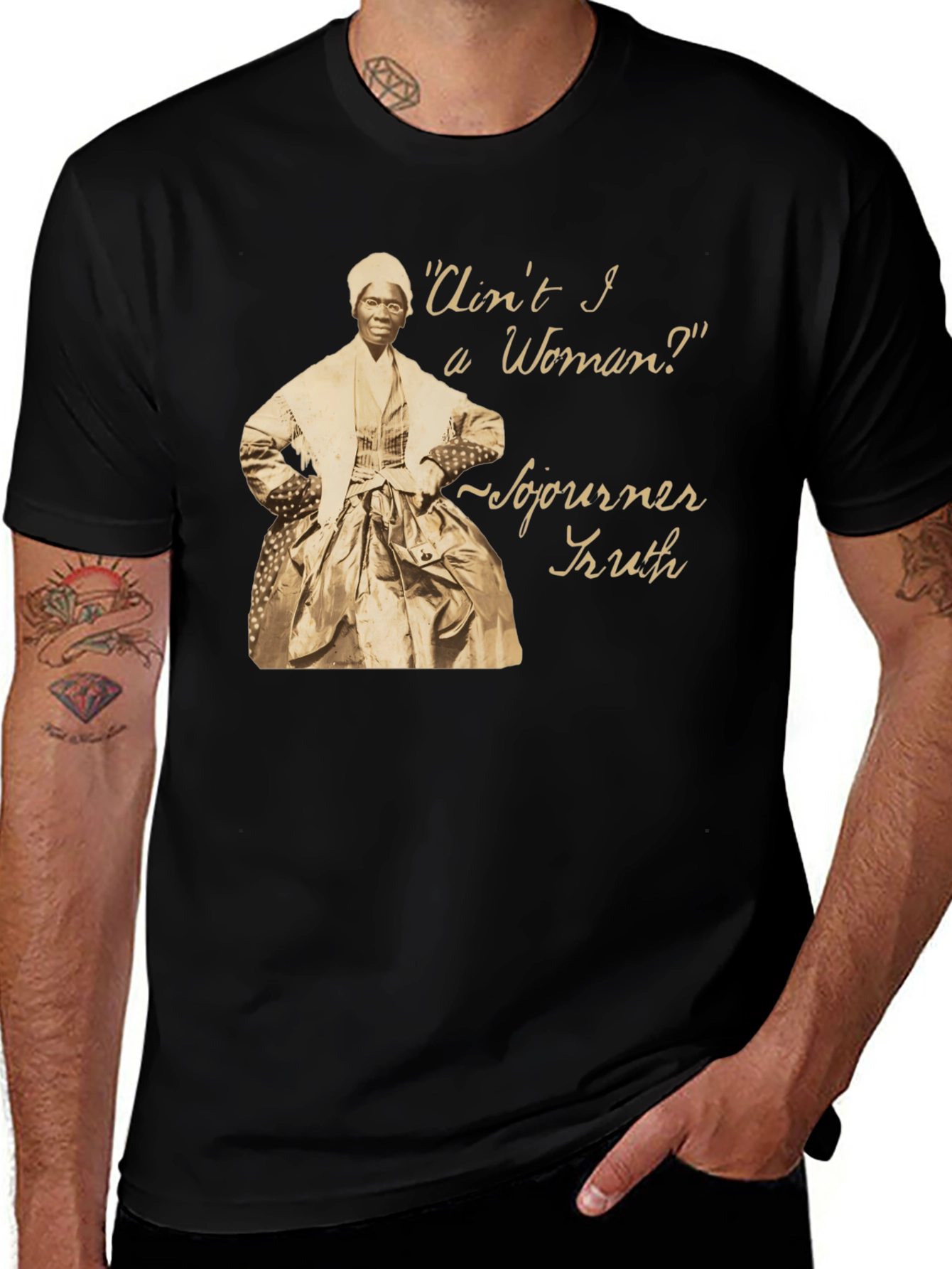 Sojourner Truth Black T-Shirt - Ain't I a Woman