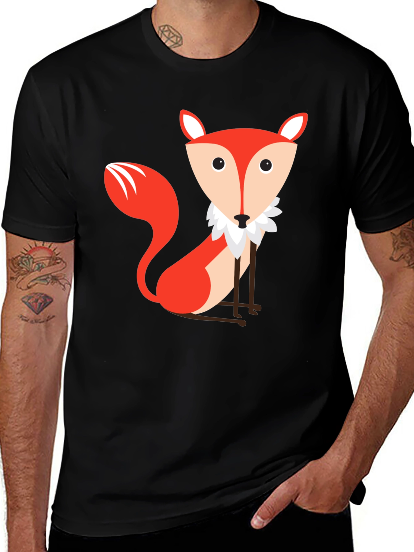 Variant 11 of Fox Graphic Black T-Shirt - Stylish & Unique