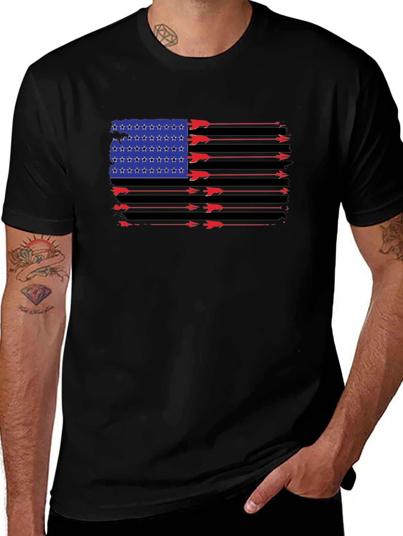 Variant 16 of American Flag Arrows Graphic T-Shirt