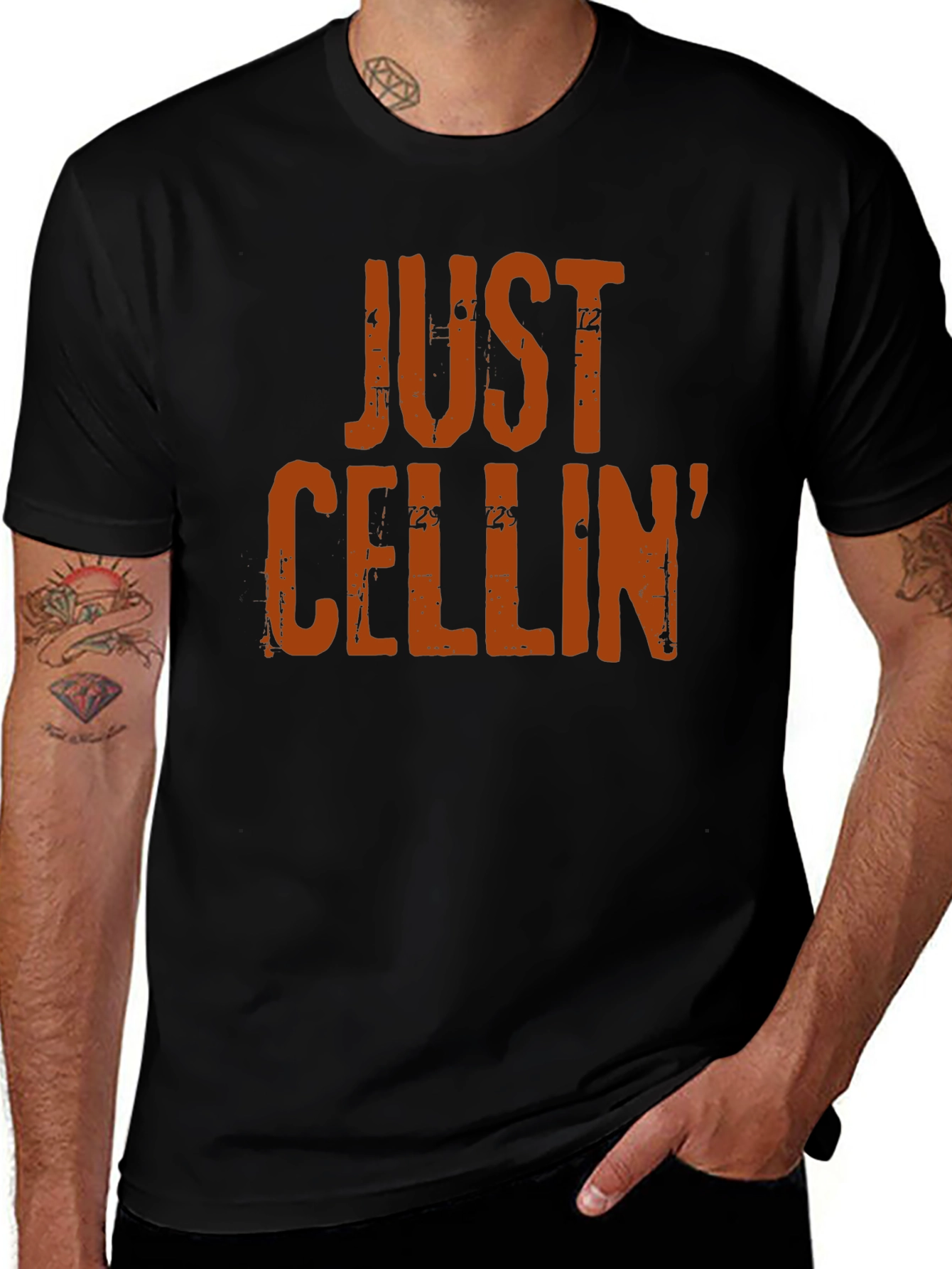 Just Cellin' Graphic Print T-Shirt