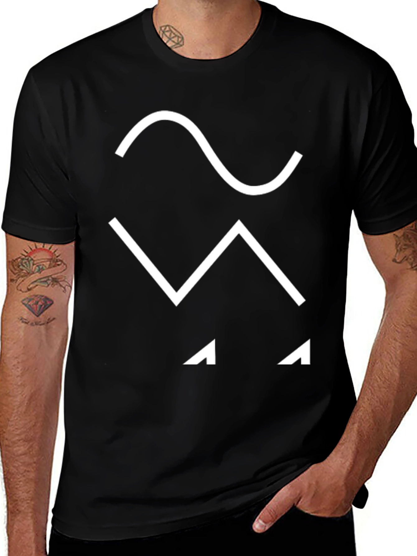 Variant 10 of Abstract Graphic Black T-Shirt