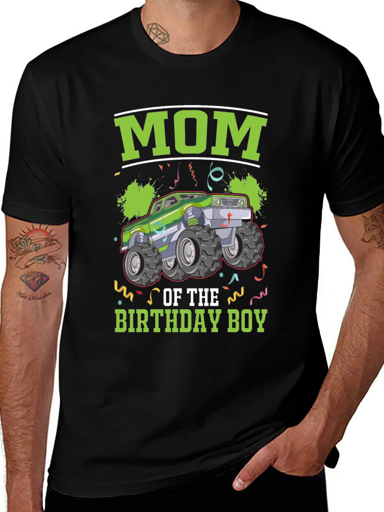 Variant 18 of Mom of the Birthday Boy Monster Truck T-Shirt