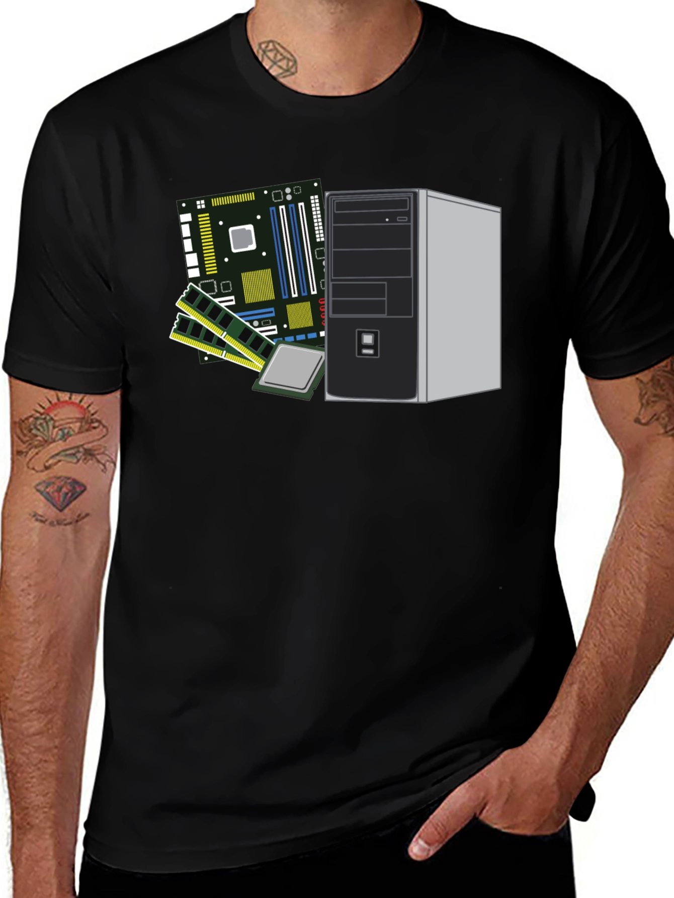 Variant 30 of Tech Enthusiast's PC Build T-Shirt