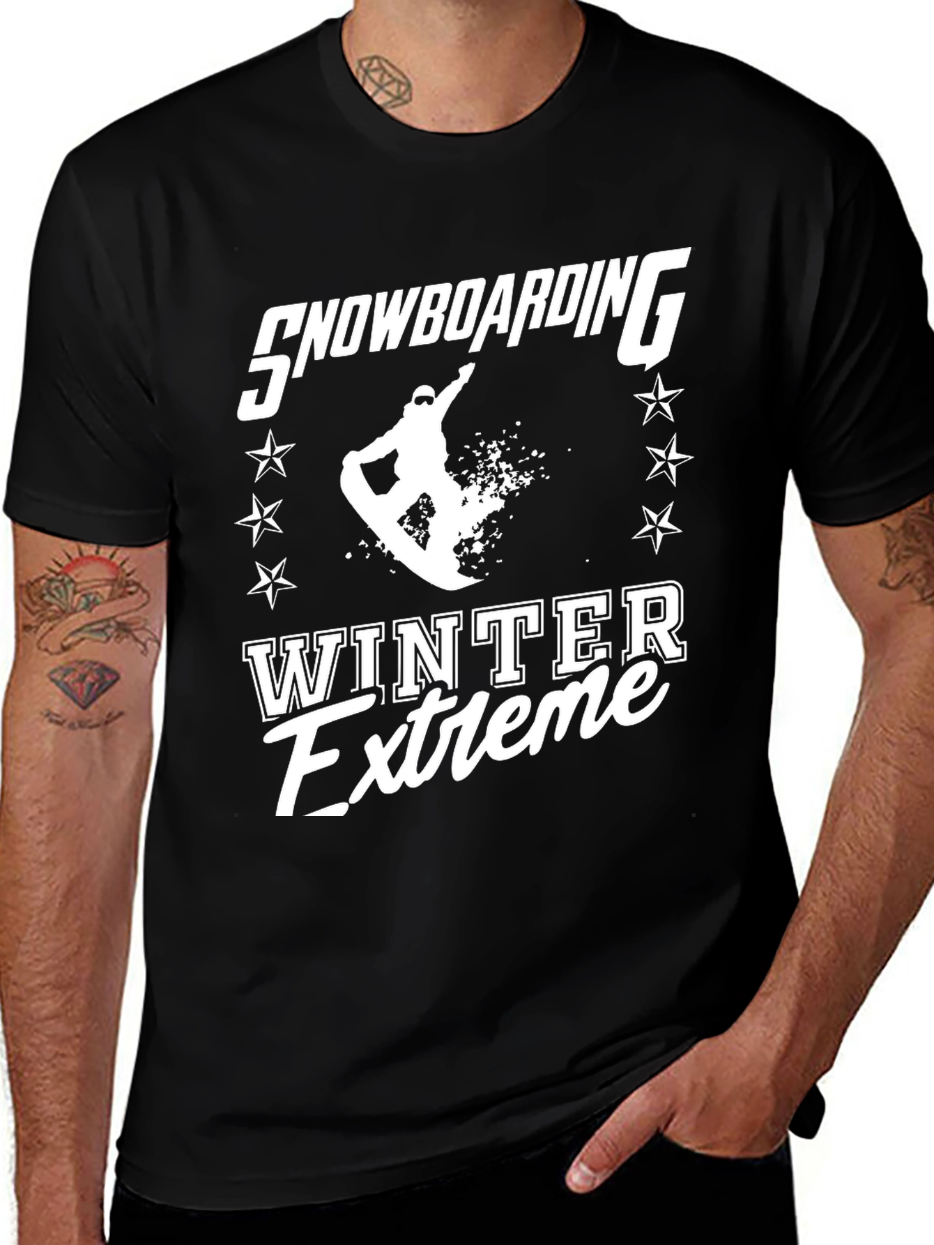 Variant 16 of Snowboarding Winter Extreme Graphic T-Shirt
