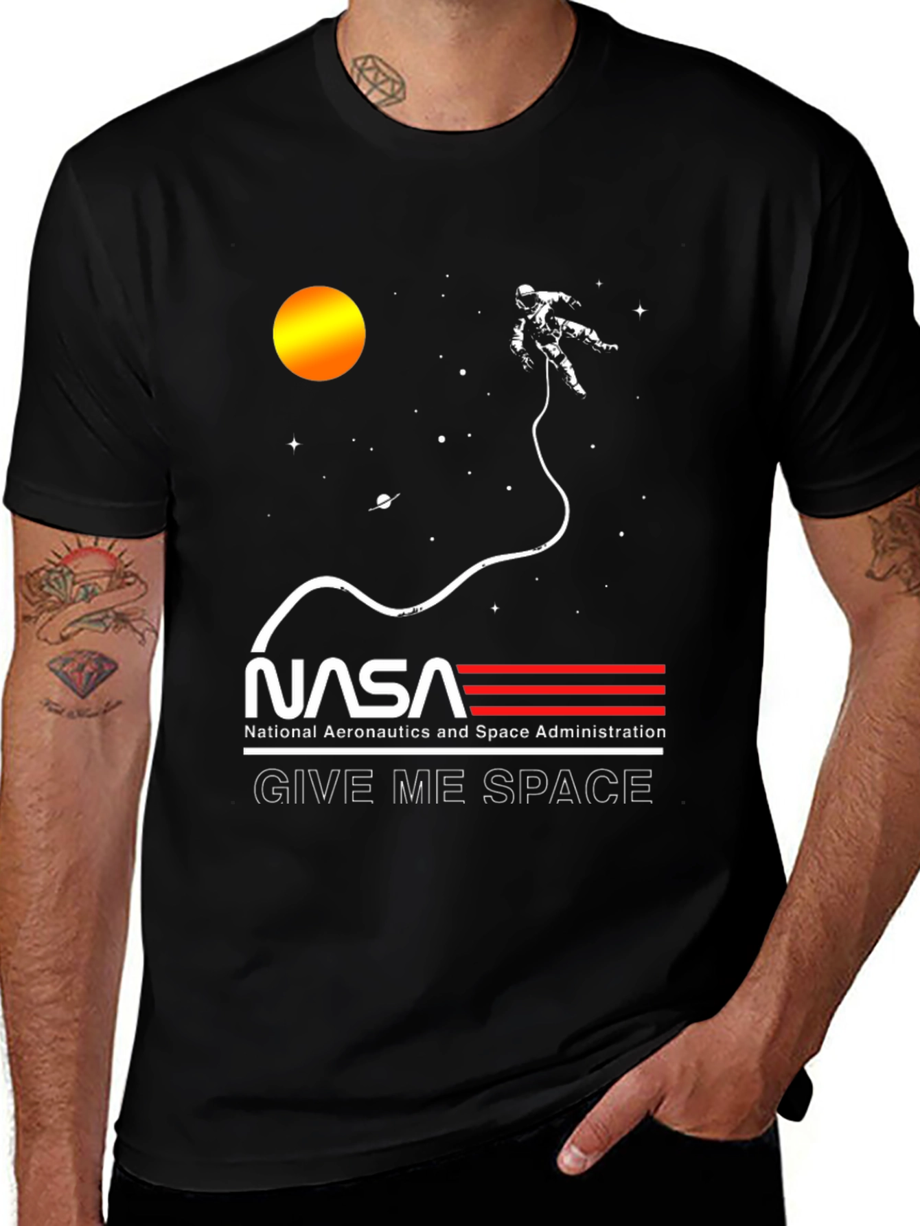 Variant 14 of NASA Give Me Space Black T-Shirt