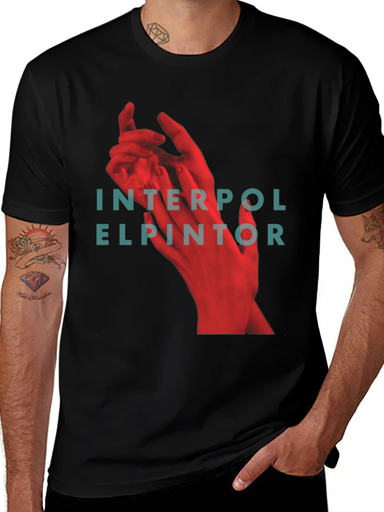 Interpol El Pintor Album Cover Black T-Shirt