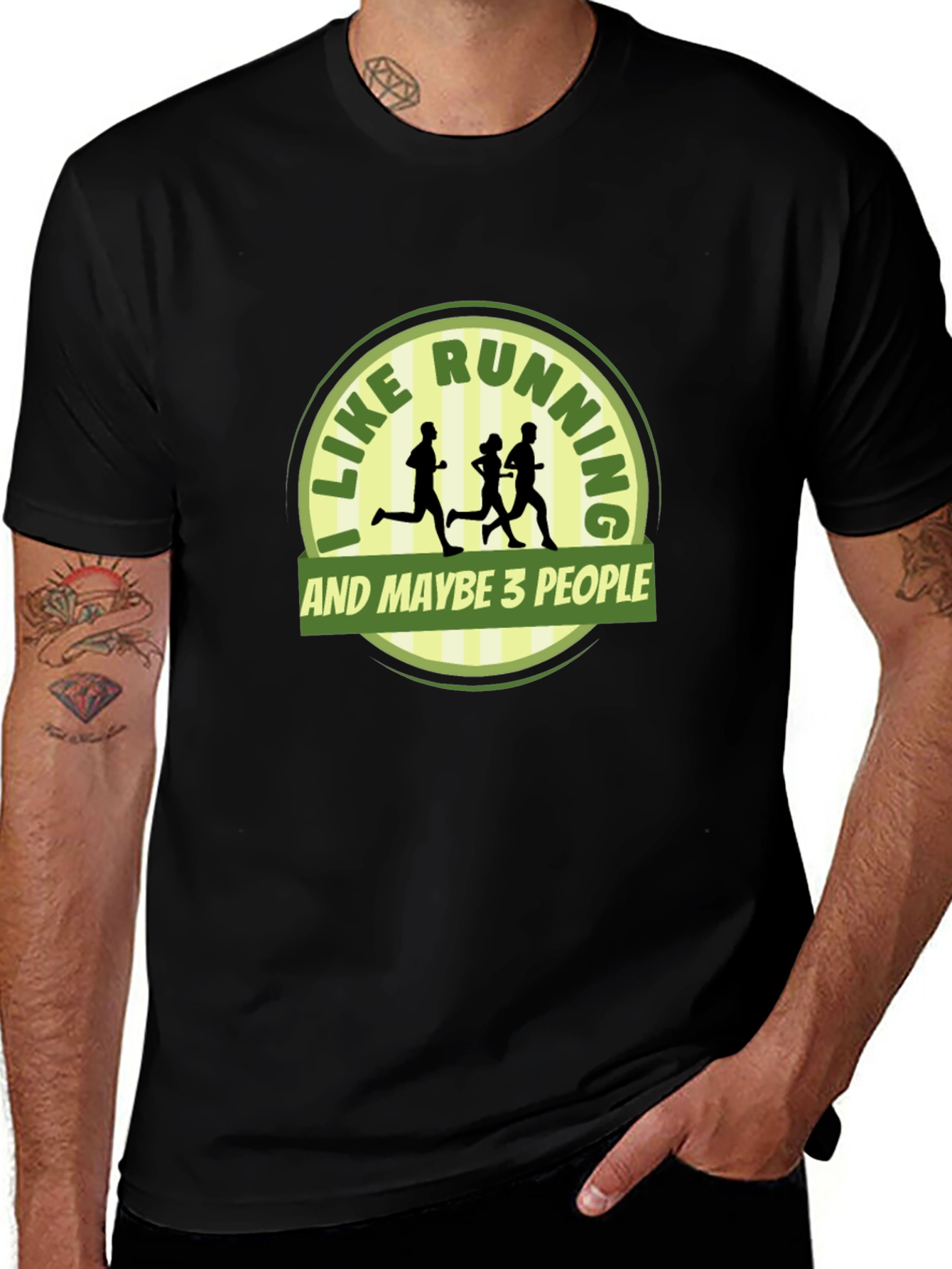 Variant 2 of Funny Running T-Shirt - I Like Running & Maybe 3 People