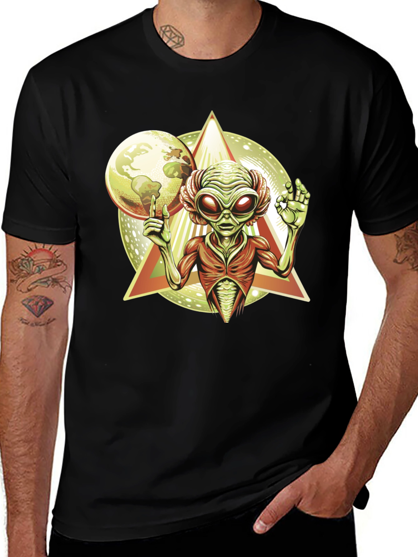 Variant 19 of Alien Graphic Tee - Cosmic Design