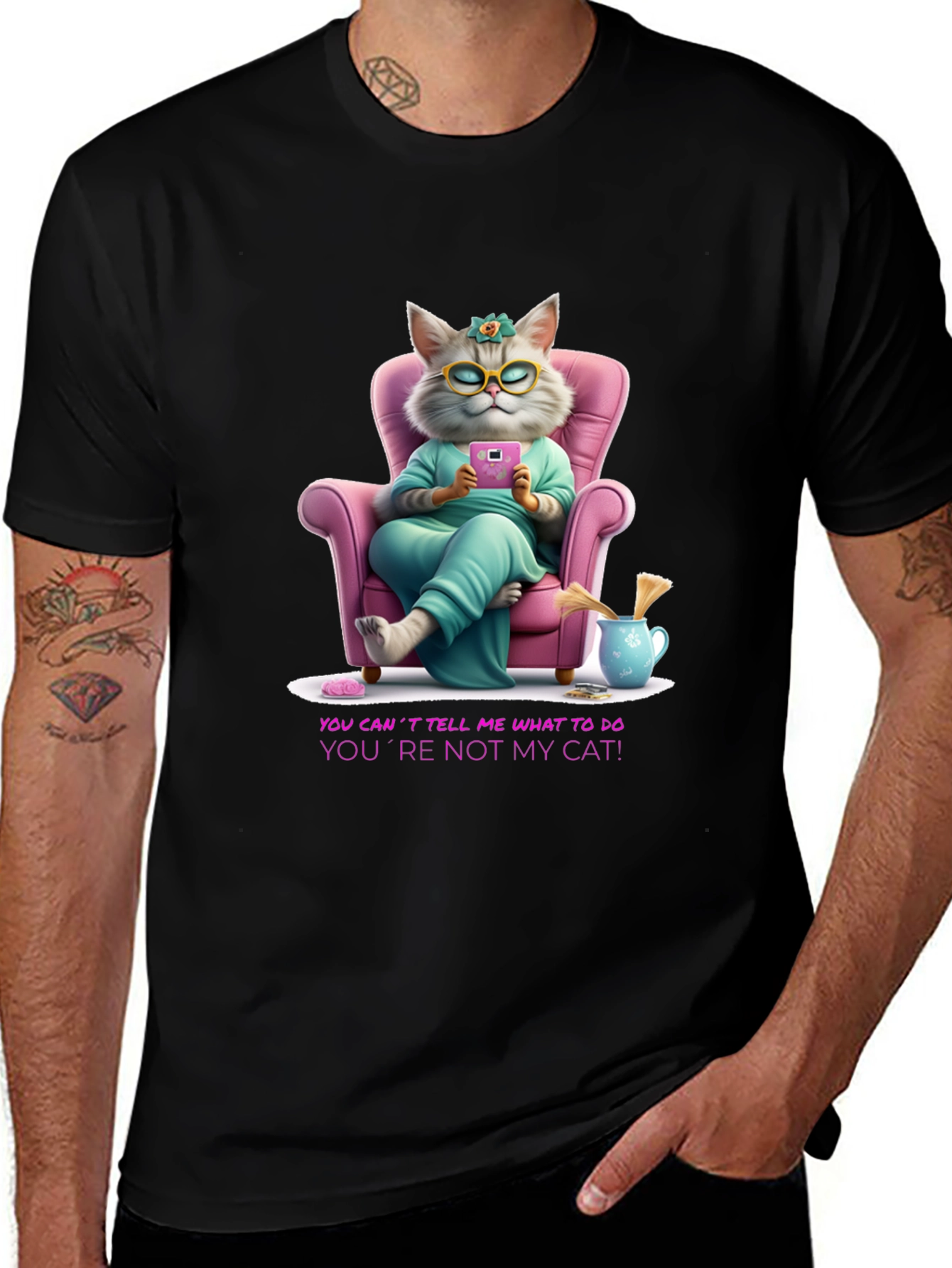 Variant 17 of Funny Cat T-Shirt: You're Not My Cat!