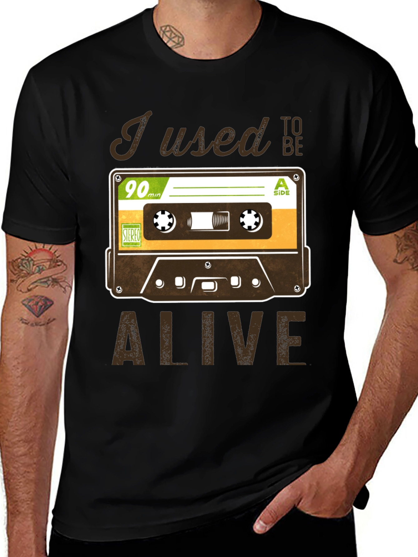Variant 11 of Retro Cassette Tape T-Shirt - I Used To Be Alive