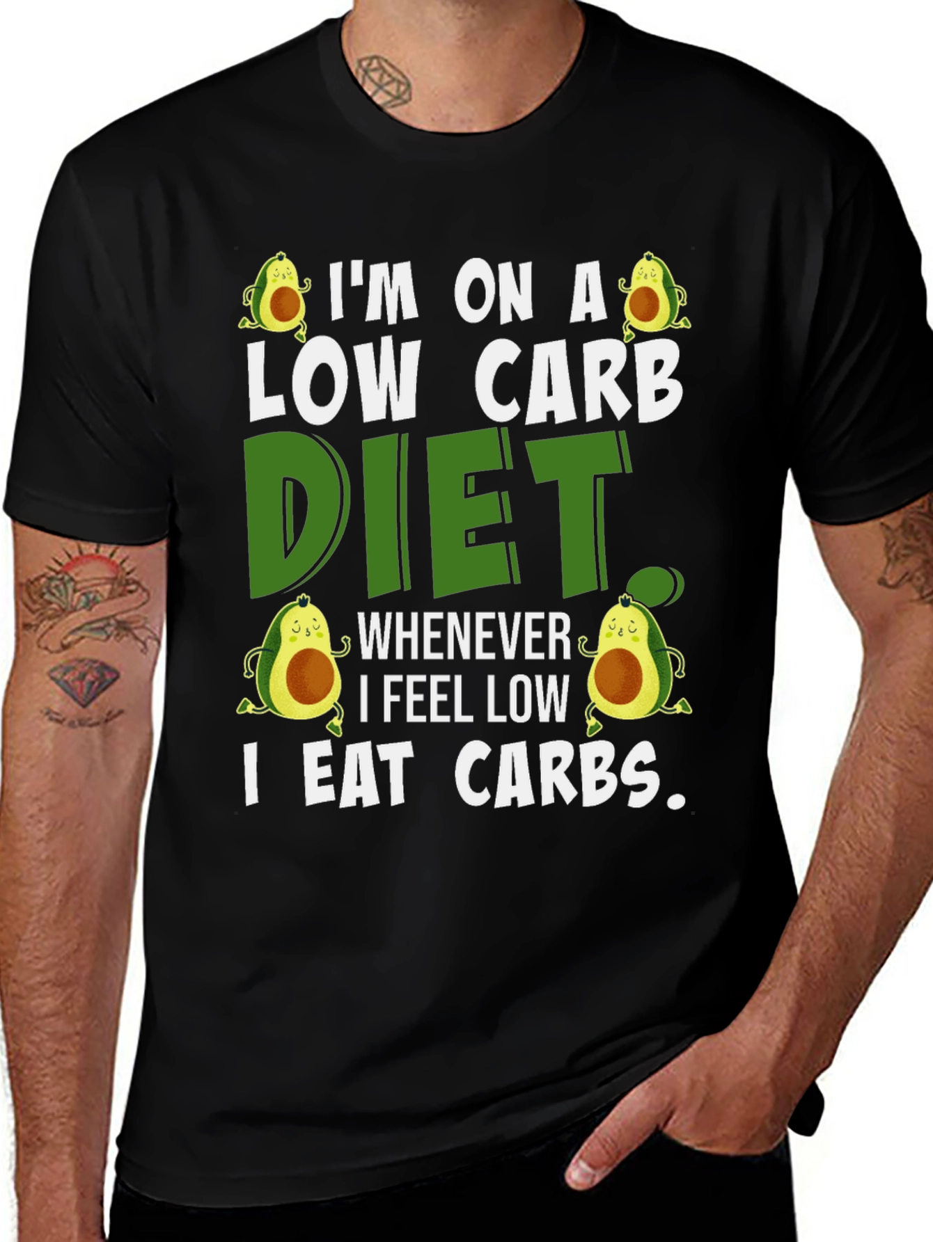 Low Carb Diet Avocado Graphic Tee