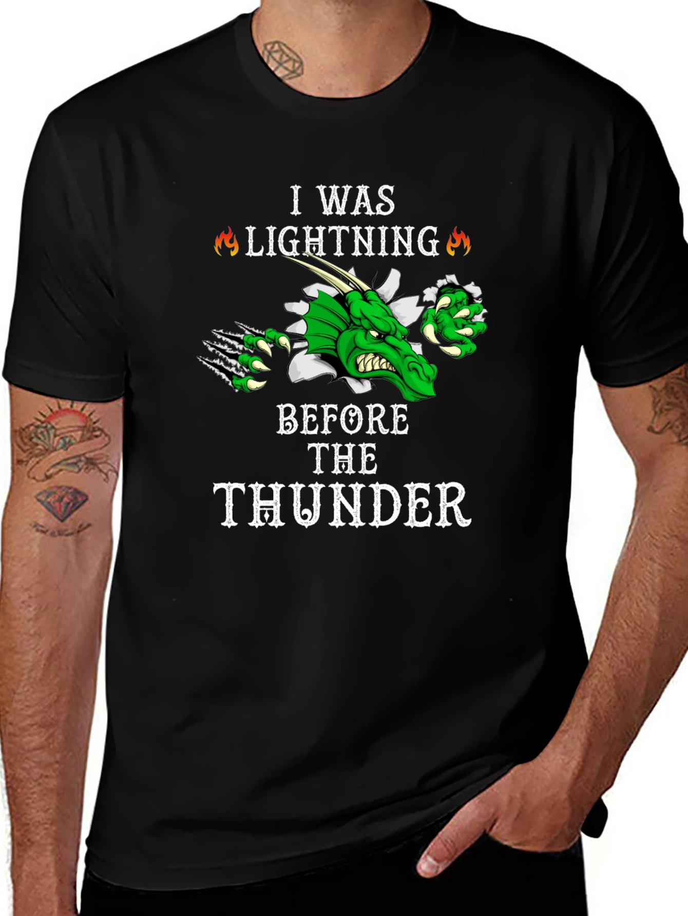 Variant 25 of Lightning Before Thunder Dragon Graphic Tee