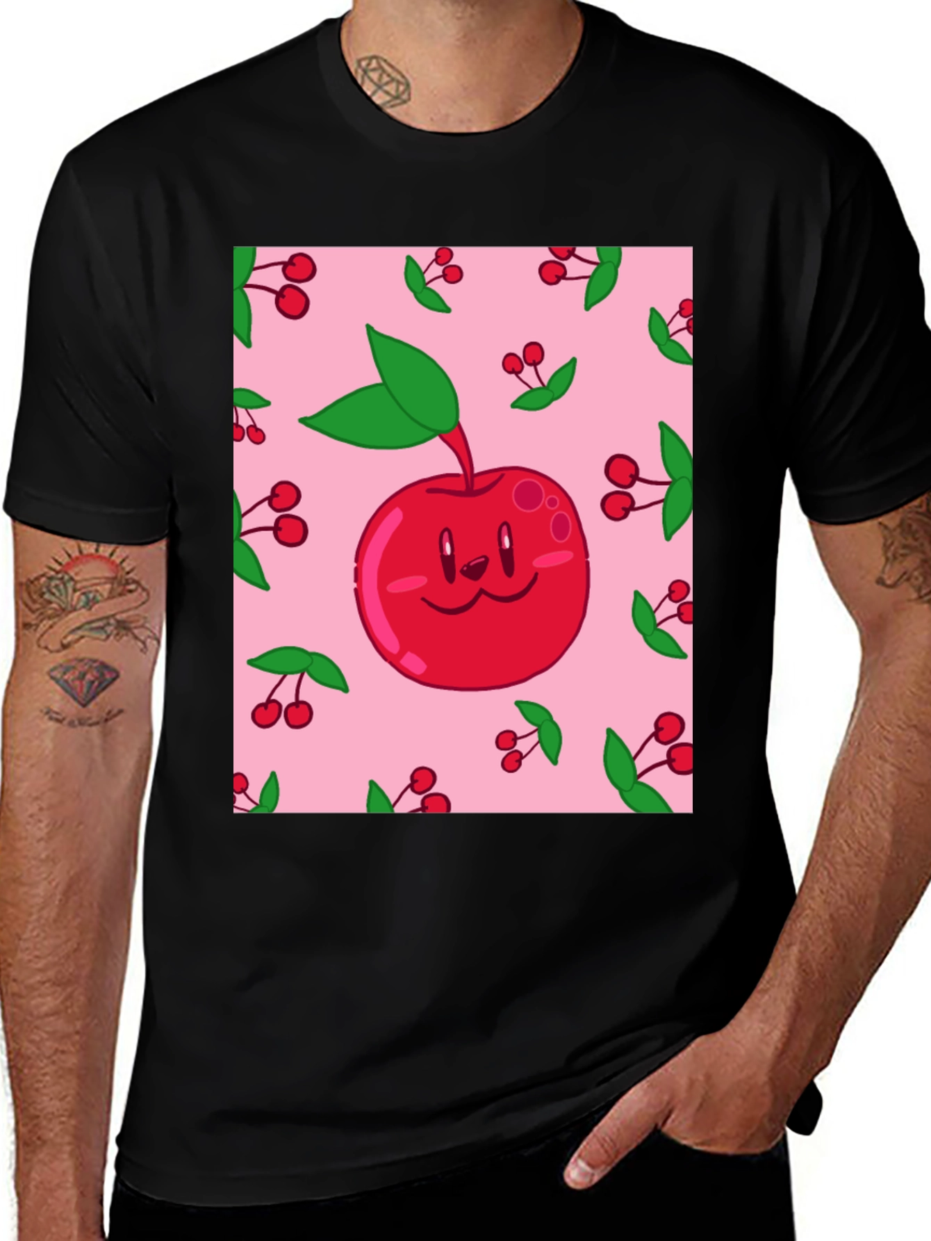 Variant 2 of Cherry Pattern Graphic Tee