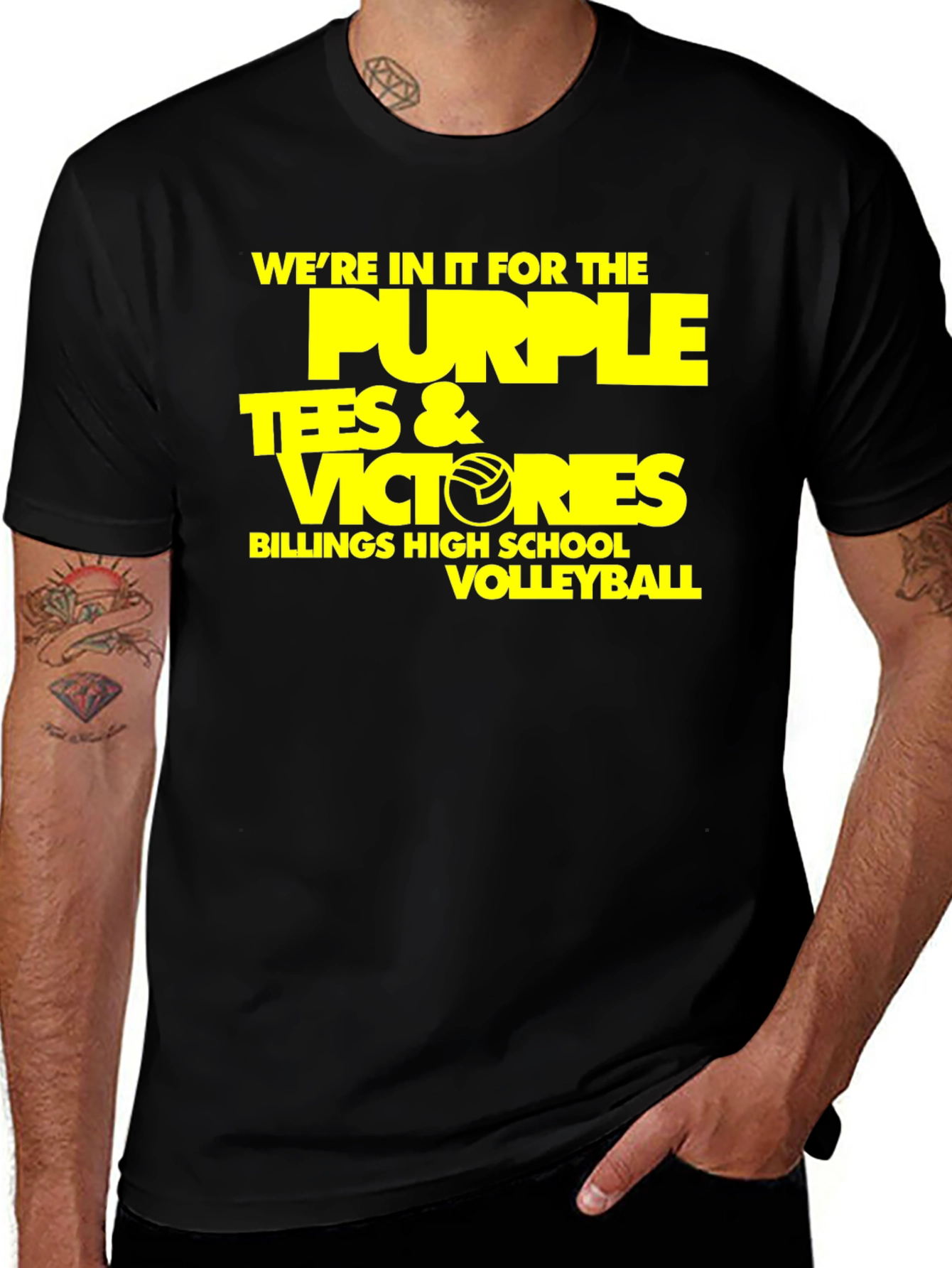 Variant 5 of Purple Tees & Victories Volleyball T-Shirt