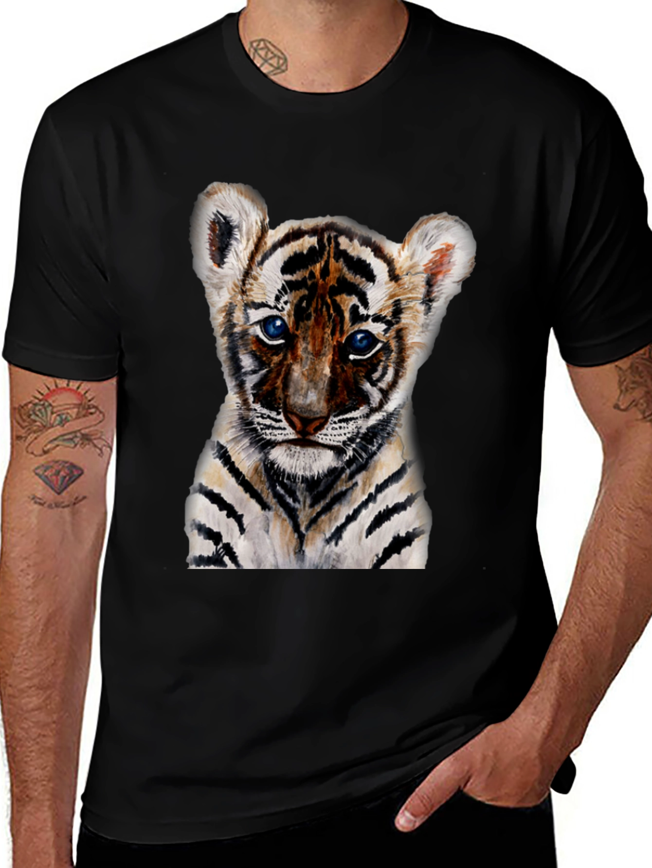 Variant 27 of Cute Tiger Cub Graphic T-Shirt