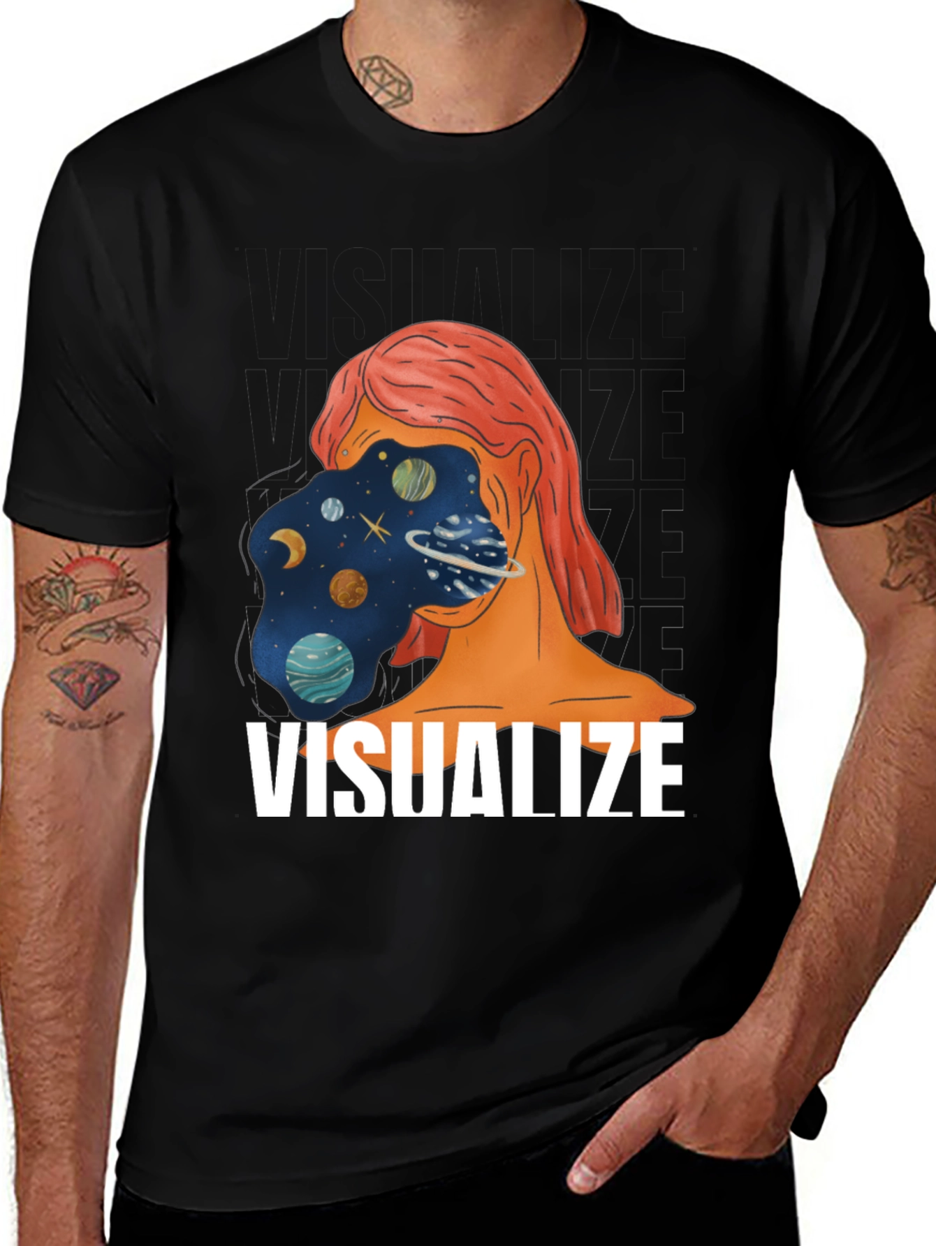 Variant 6 of Visualize Graphic Tee - Stylish Unisex Cotton T-Shirt