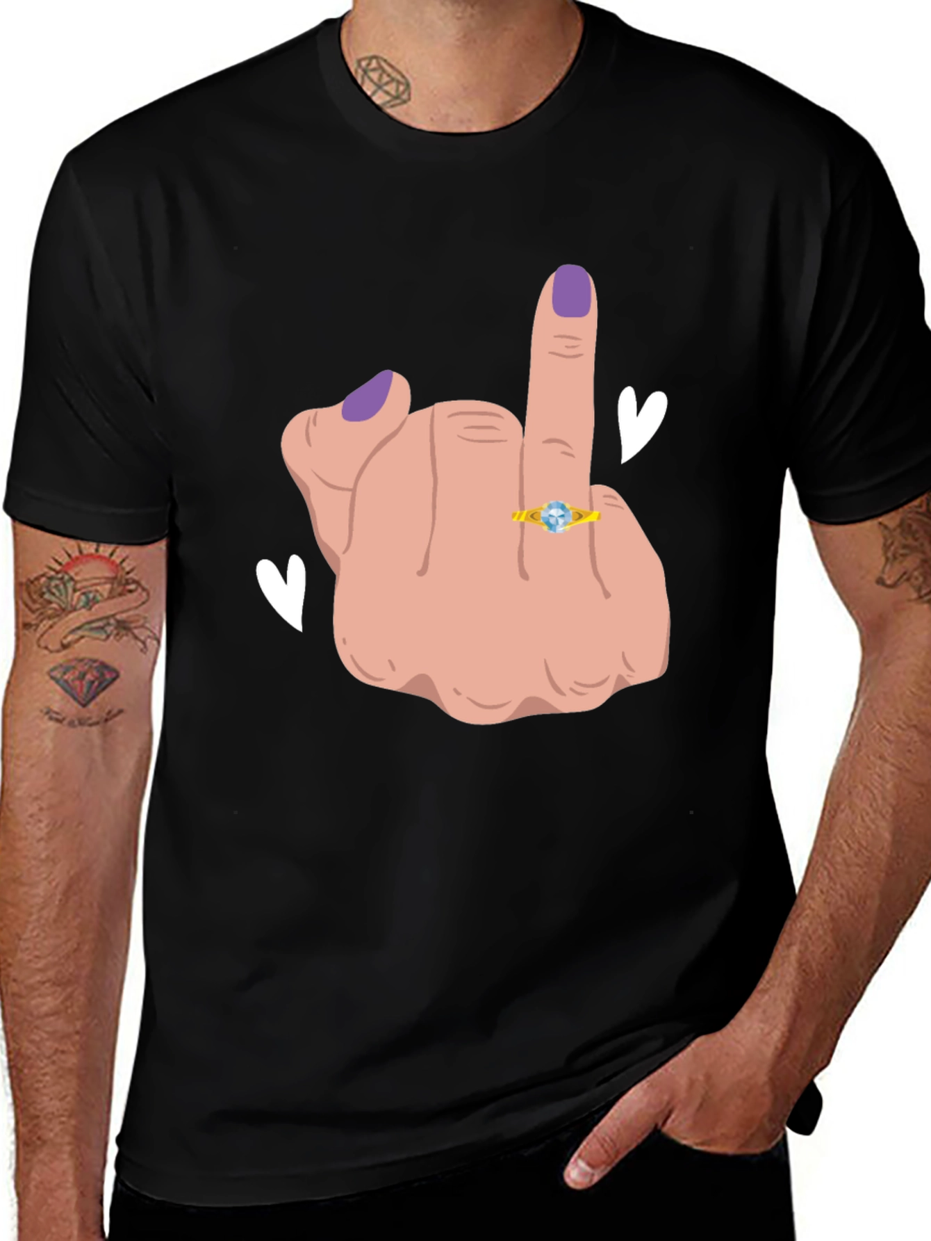 Variant 15 of Funny Middle Finger T-Shirt