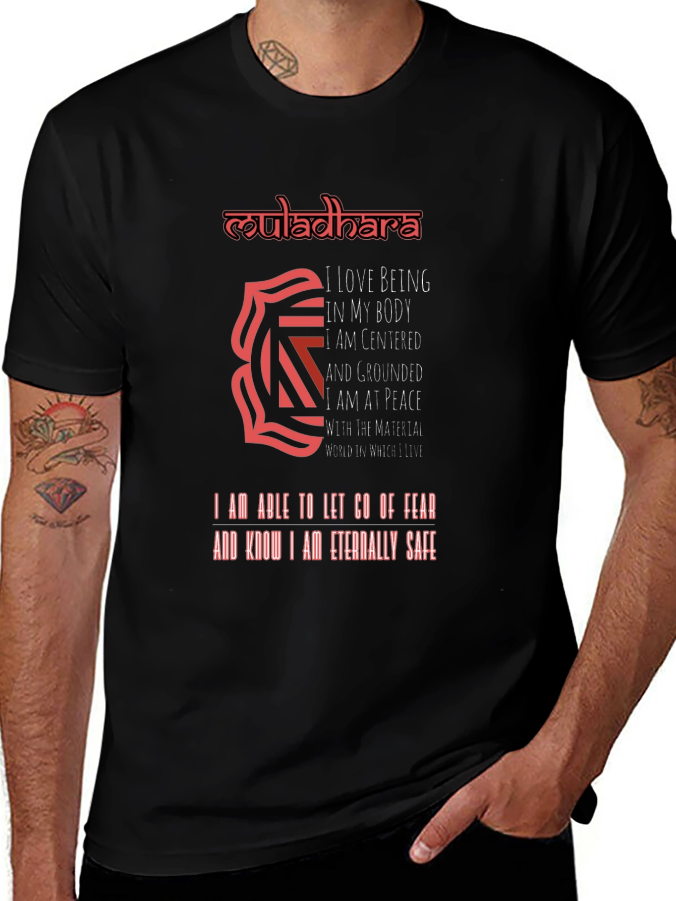 Muladhara Chakra Affirmation T-Shirt - Grounded Peace