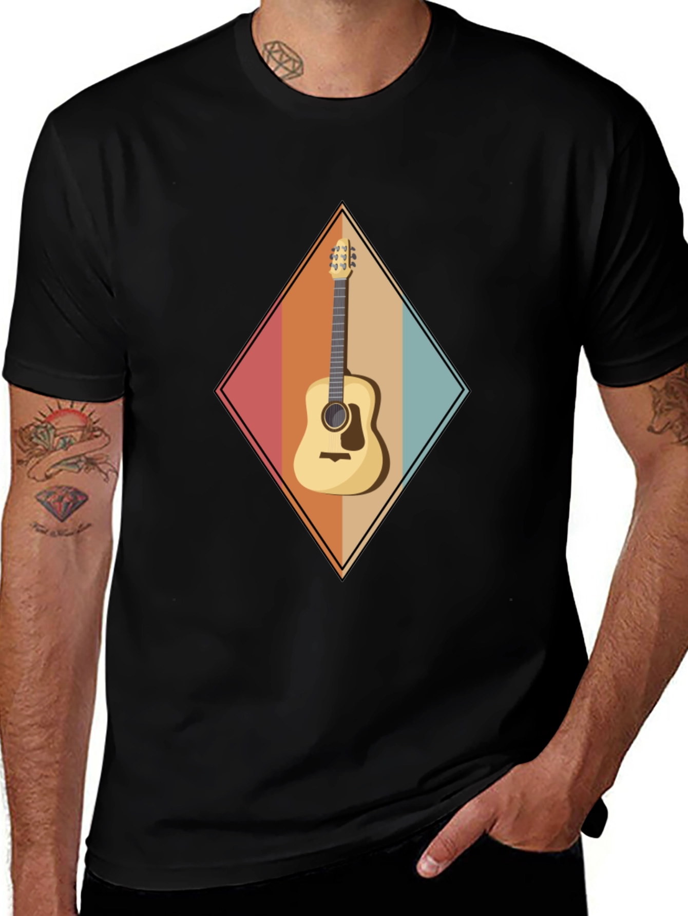 Variant 13 of Retro Guitar Graphic Tee - Vintage Music T-Shirt
