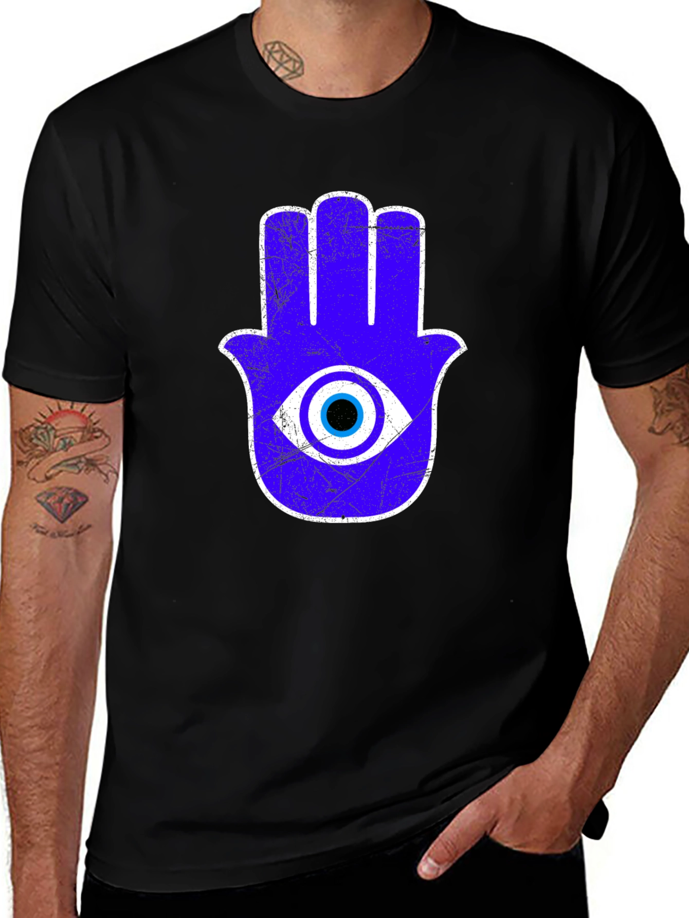 Variant 11 of Hamsa Hand Evil Eye Graphic T-Shirt
