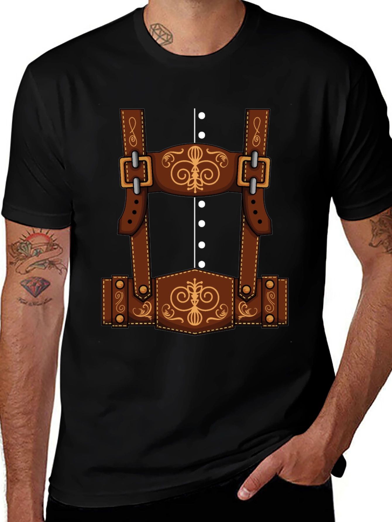 Oktoberfest Lederhosen T-Shirt Costume