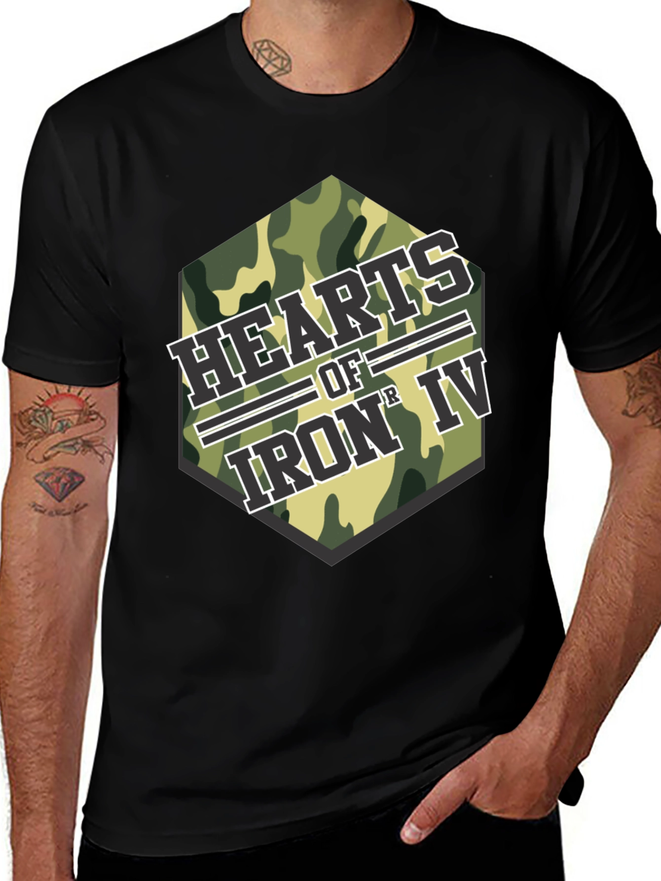 Hearts of Iron IV Camo T-Shirt - Strategy Game Tee