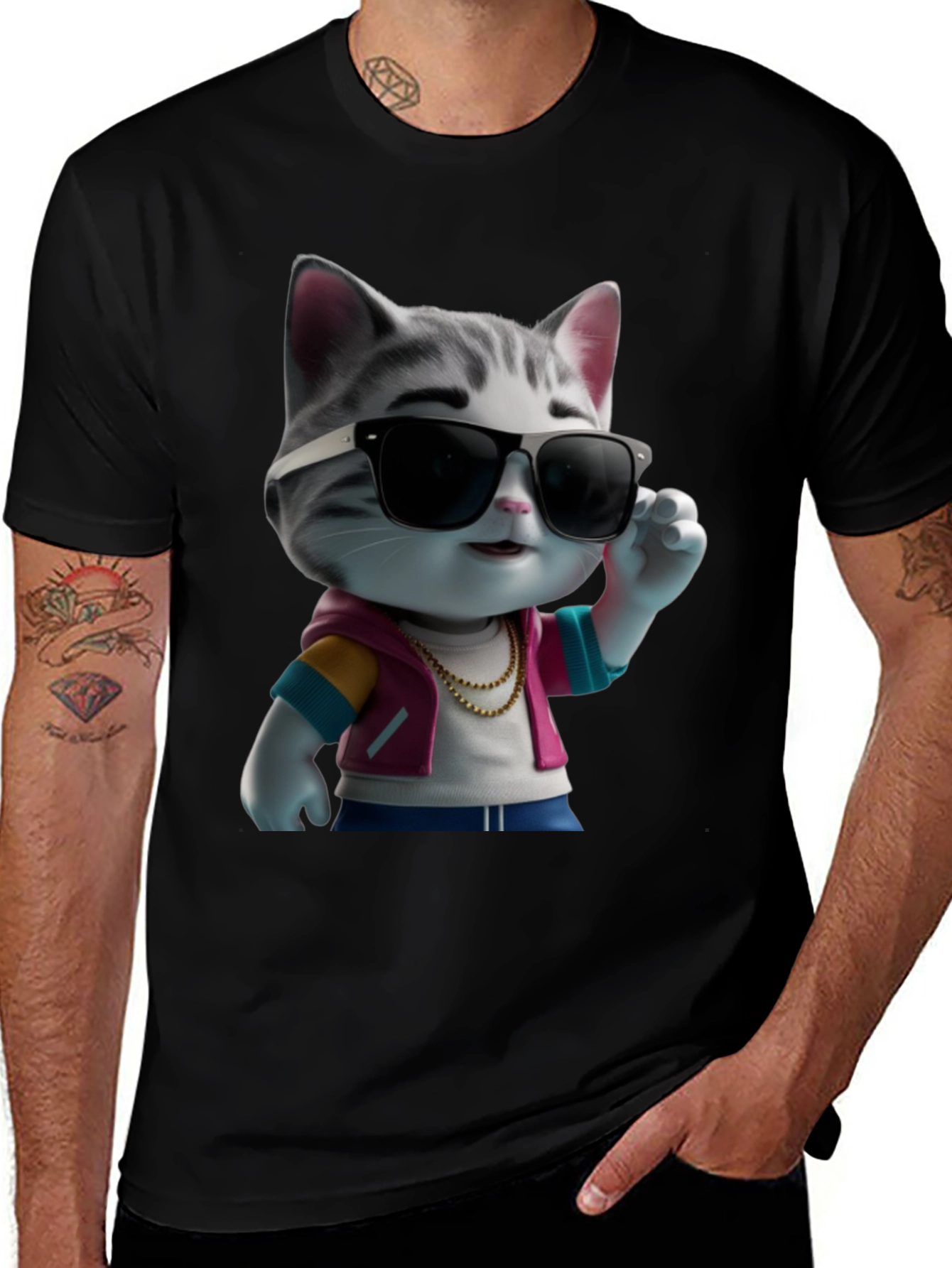 Variant 12 of Cool Cat in Shades Graphic T-Shirt
