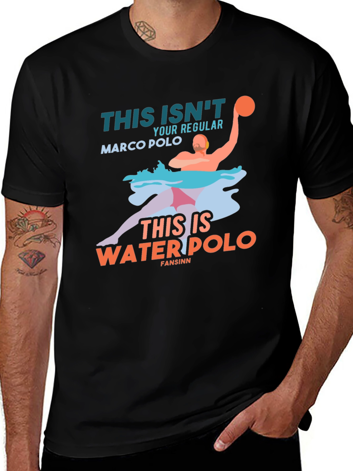 Variant 21 of Water Polo Graphic T-Shirt - Funny Sports Tee