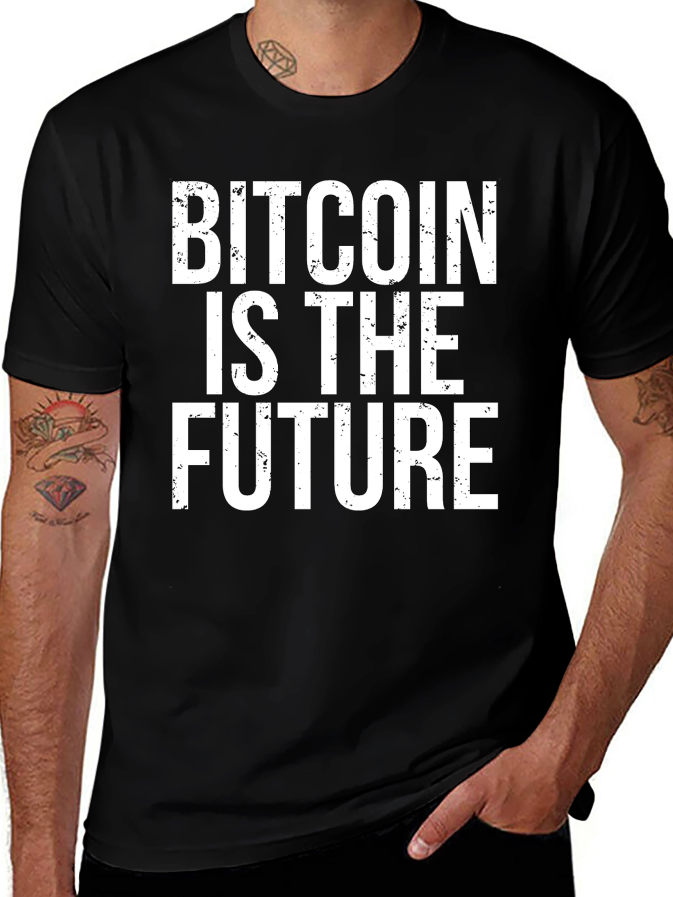 Variant 12 of Bitcoin Is The Future Black T-Shirt