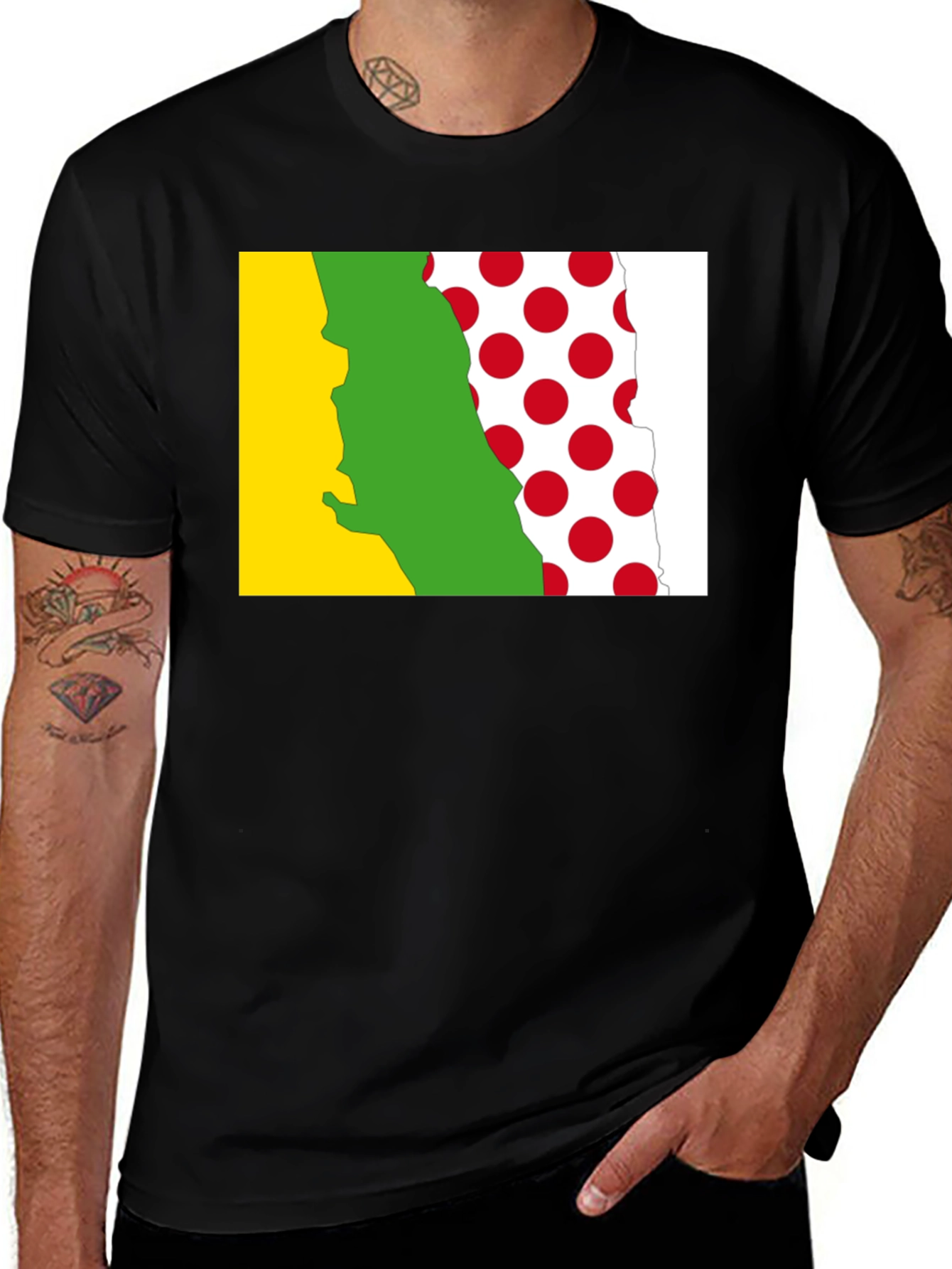 Tour de France Jersey Inspired Black T-Shirt