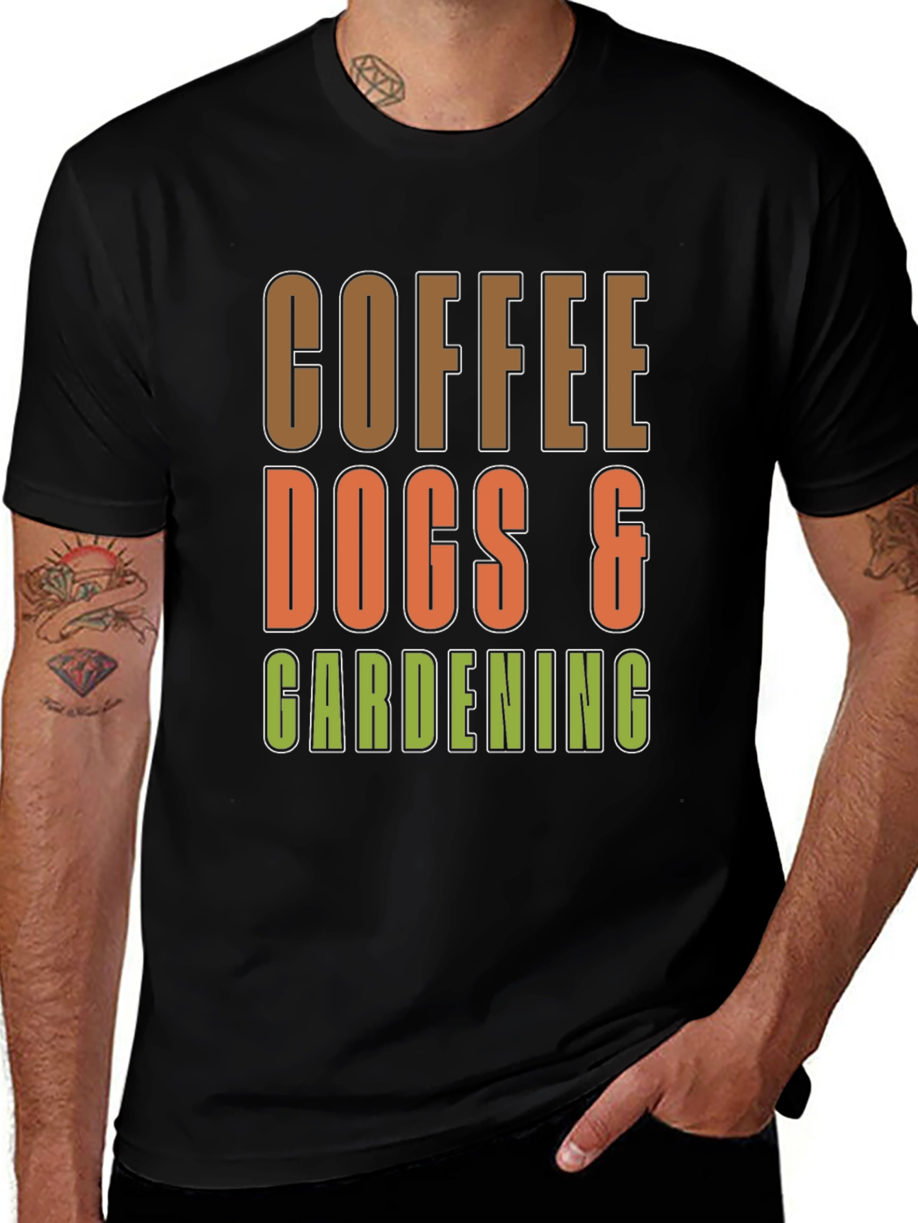Variant 27 of Coffee Dogs & Gardening Graphic T-Shirt