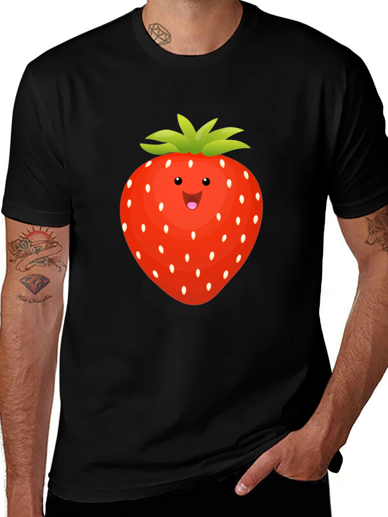 Variant 20 of Strawberry Graphic Tee - Fun Fruit T-Shirt