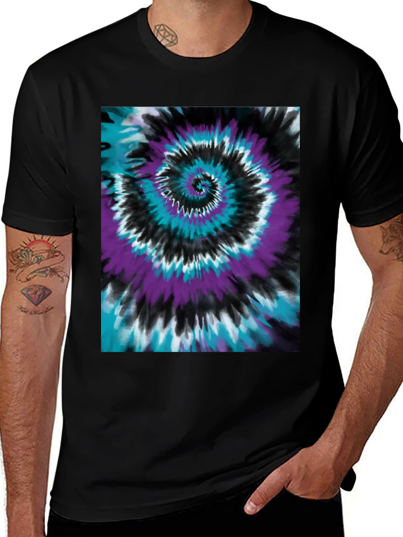 Variant 29 of Tie-Dye Swirl Graphic Tee