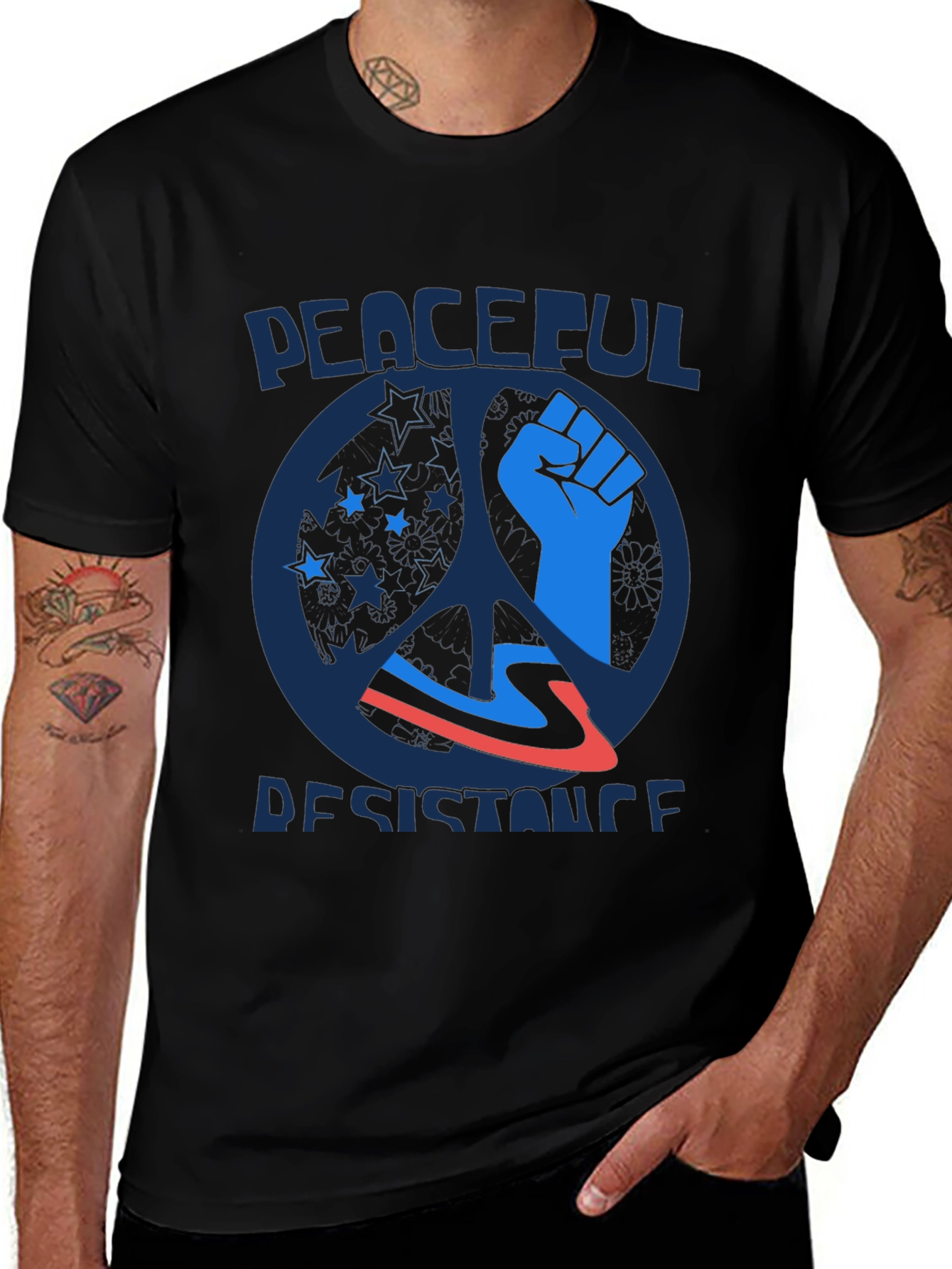 Variant 18 of Peaceful Resistance Graphic T-Shirt