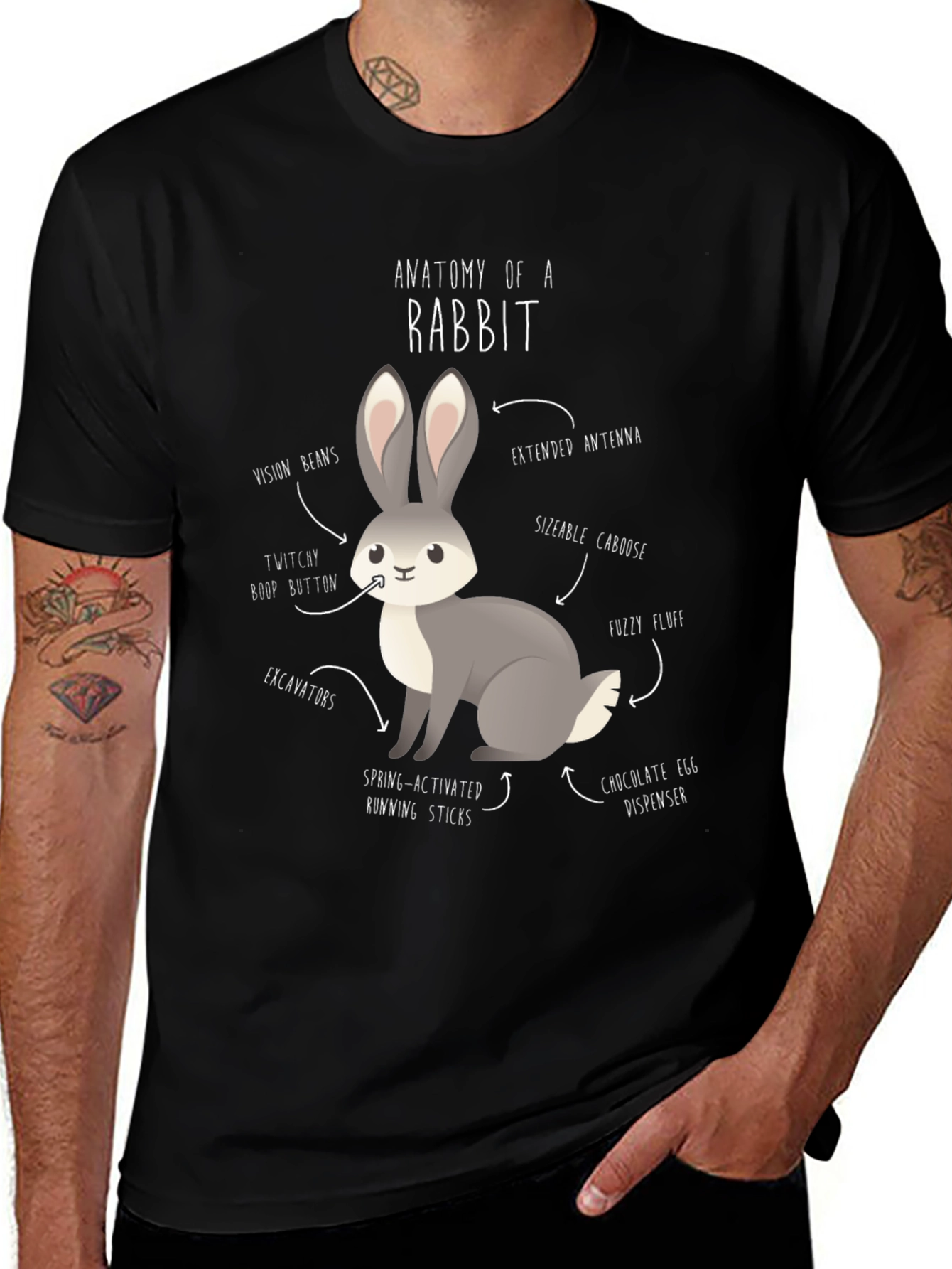 Variant 9 of Anatomy of a Rabbit Graphic T-Shirt
