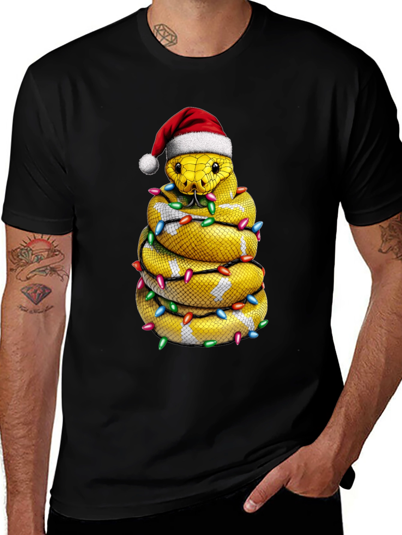 Festive Snake Christmas T-Shirt