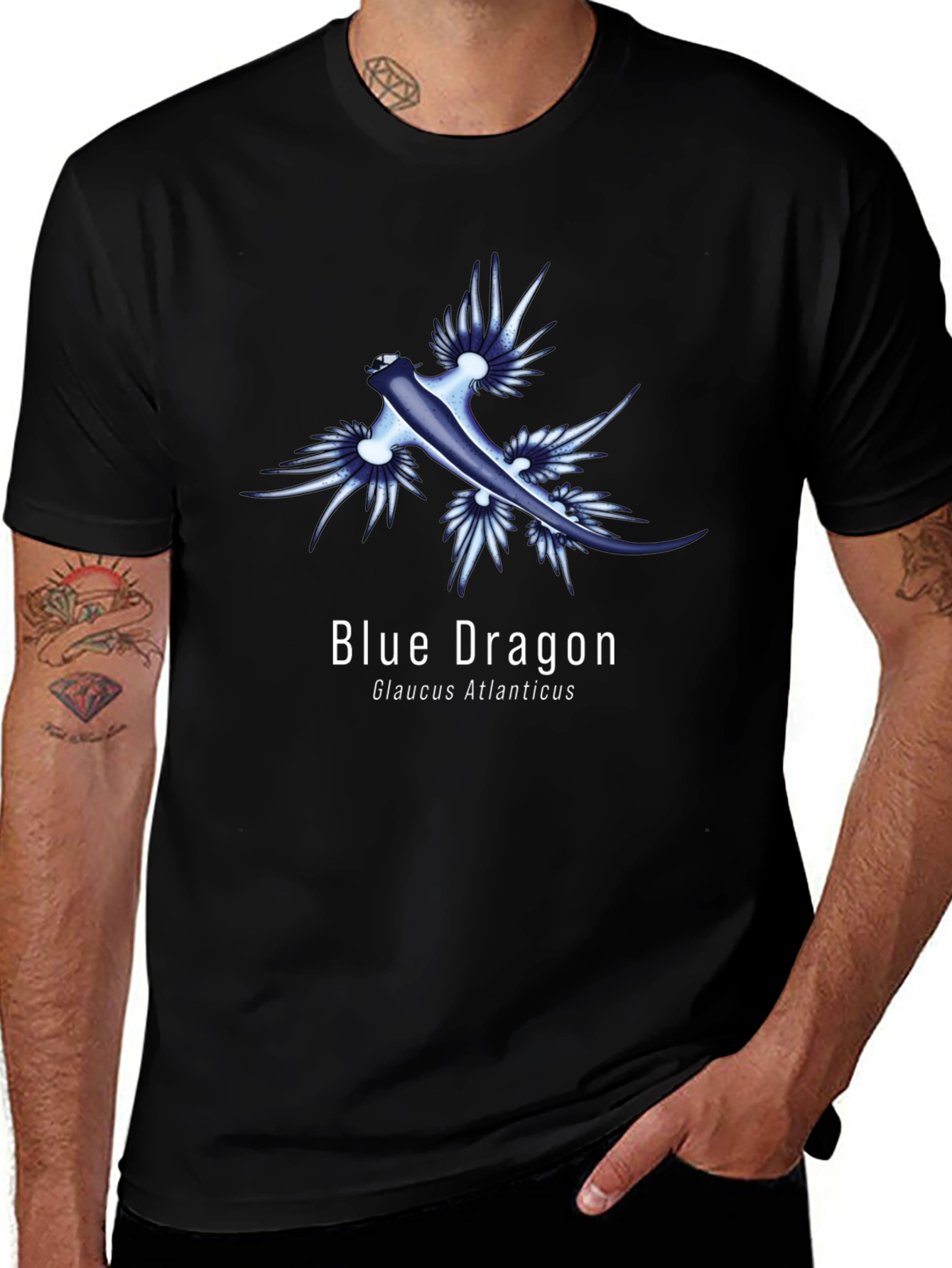 Blue Dragon Sea Slug Glaucus Atlanticus Graphic T-Shirt