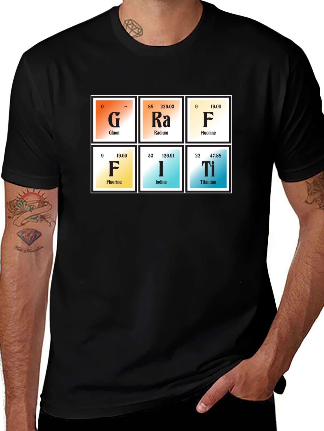 Variant 8 of Periodic Table Elements Funny T-Shirt - Geeky Chemistry Tee