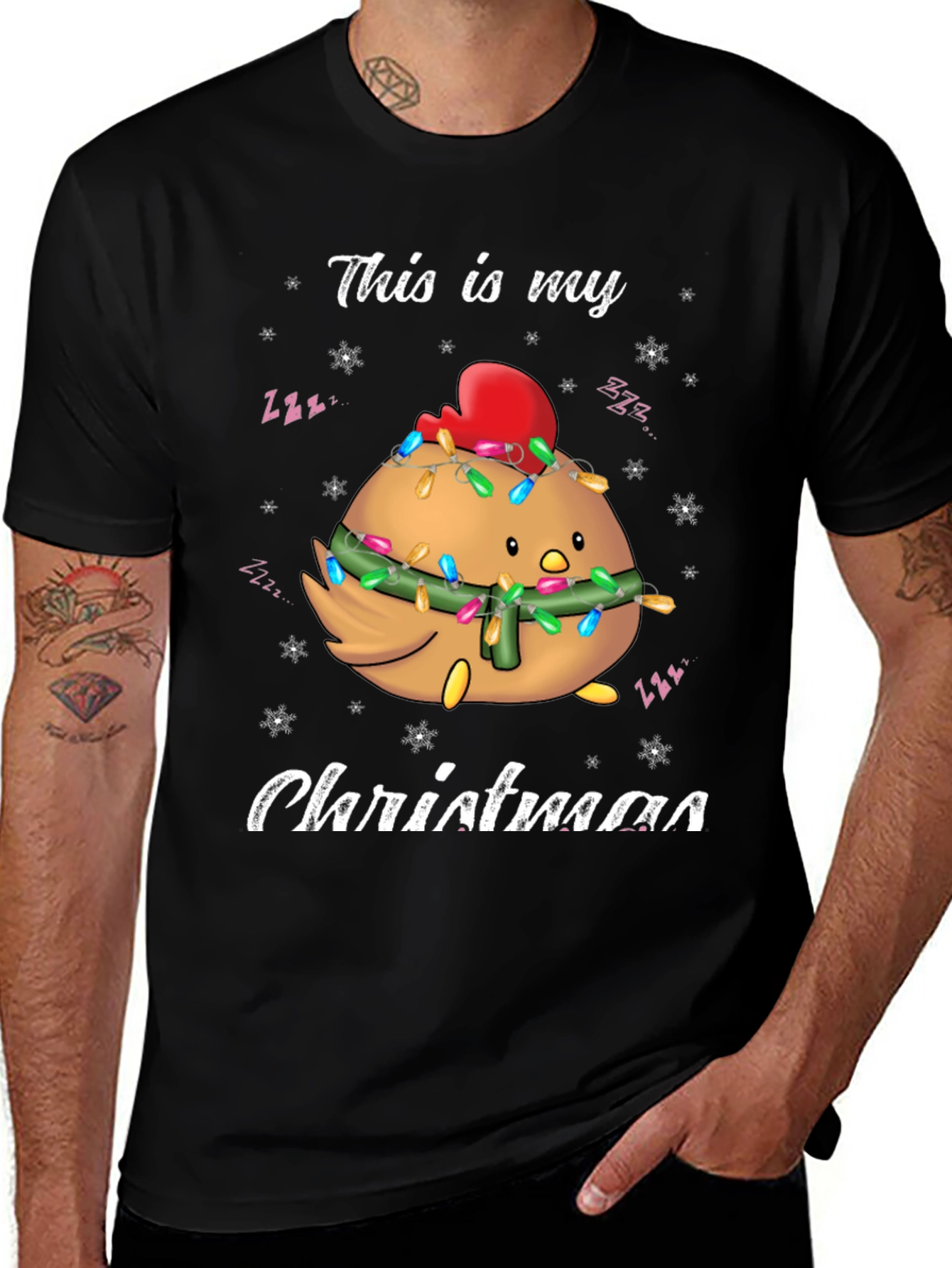 Funny Chicken Christmas T-Shirt