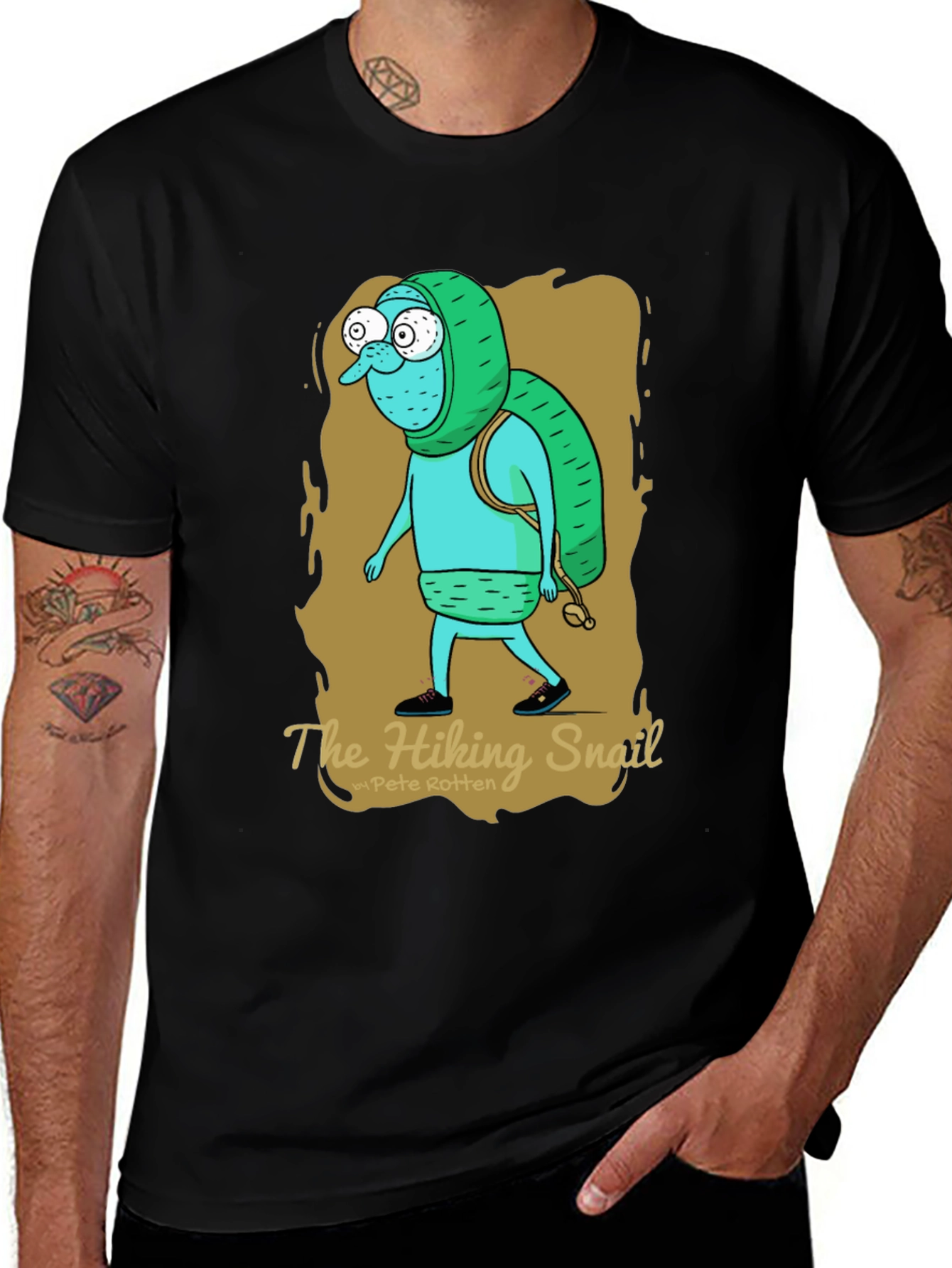 Variant 24 of Hiking Snail Graphic T-Shirt - Adventure Ready!