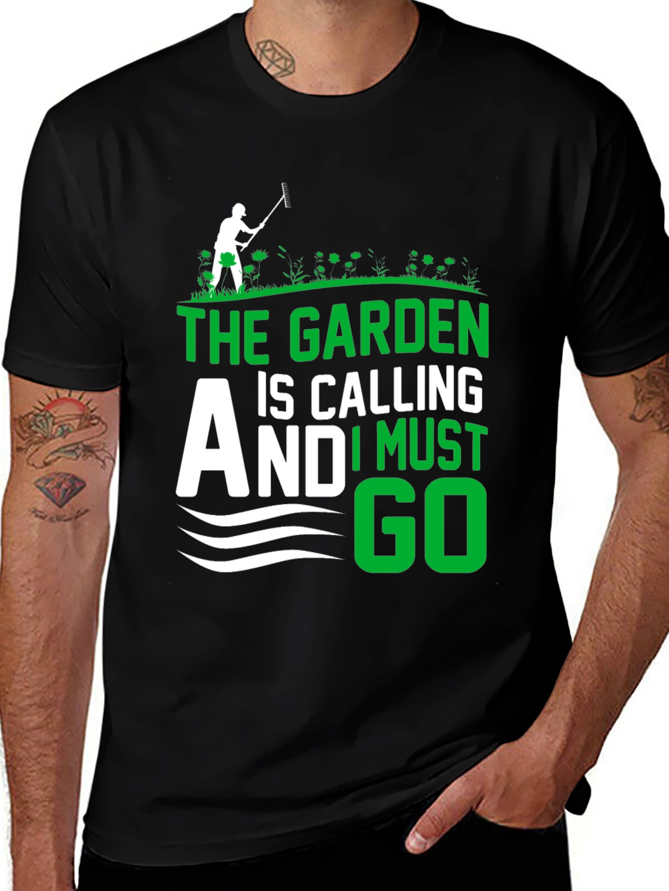 Variant 10 of Gardening T-Shirt - The Garden Is Calling & I Must Go