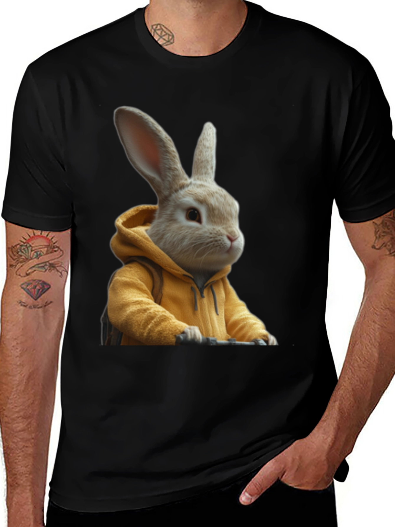 Variant 3 of Rabbit in Hoodie T-Shirt