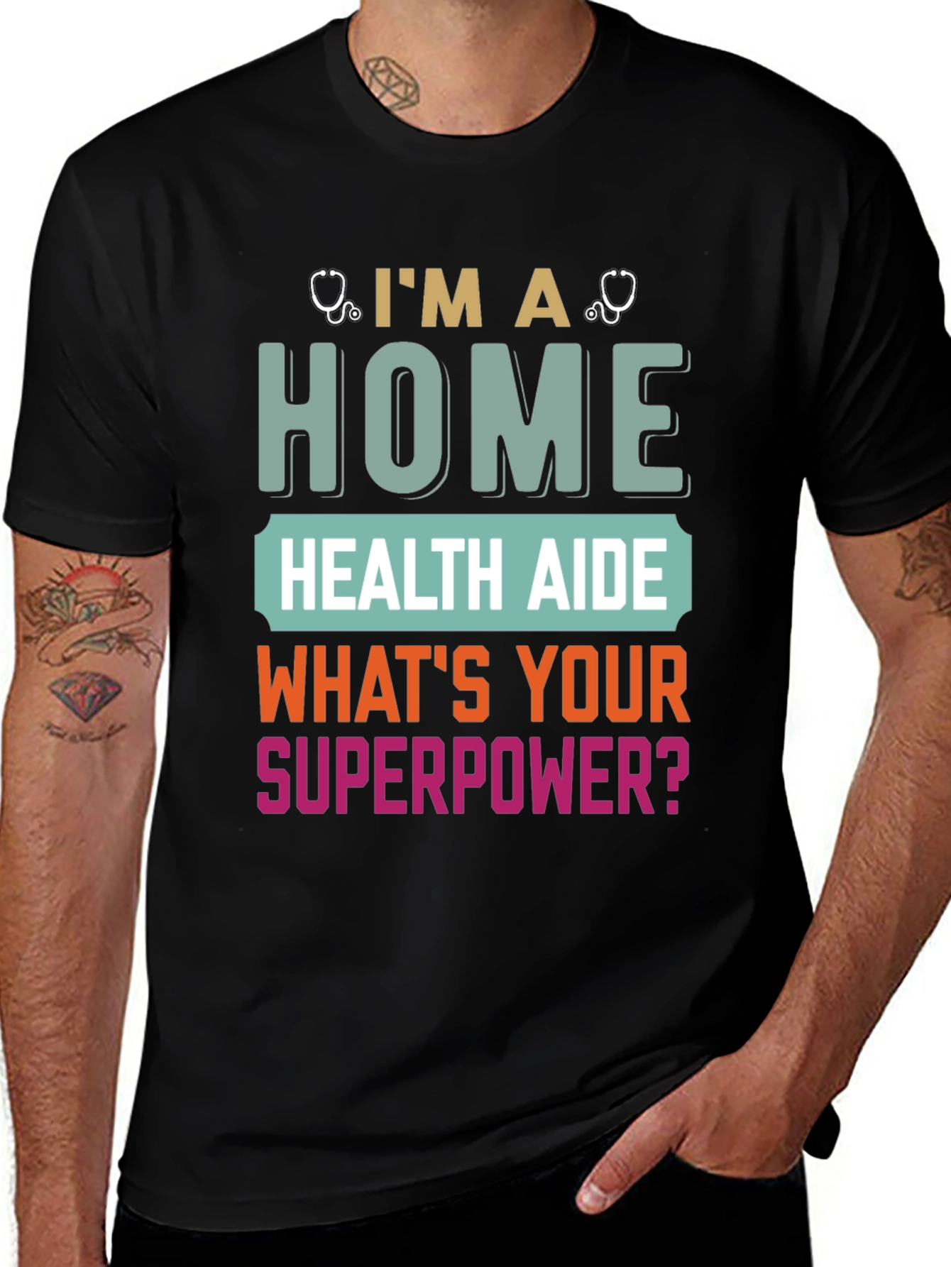 Variant 13 of Home Health Aide Superpower T-Shirt