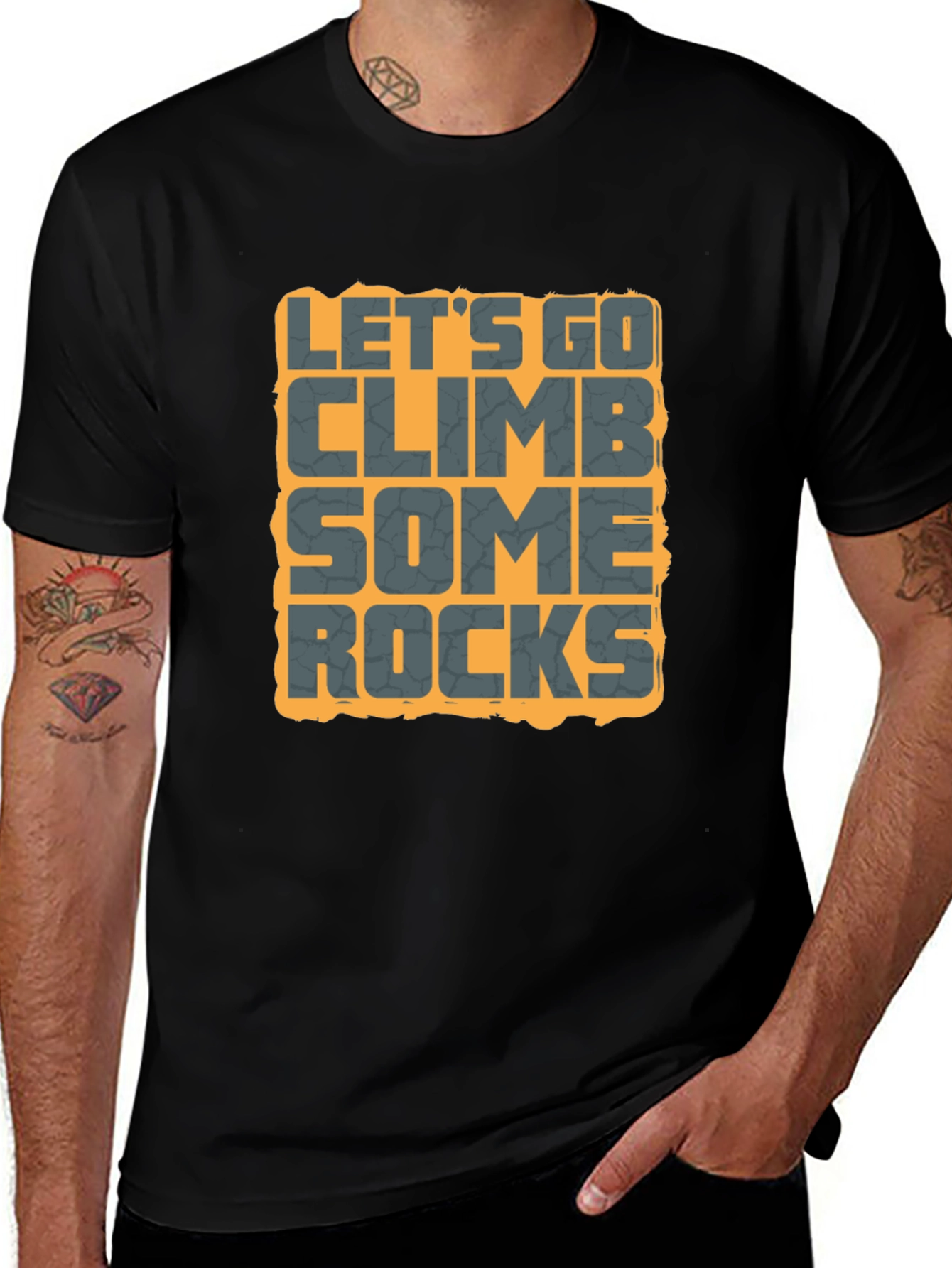 Variant 13 of Let's Go Climb Some Rocks Graphic Tee