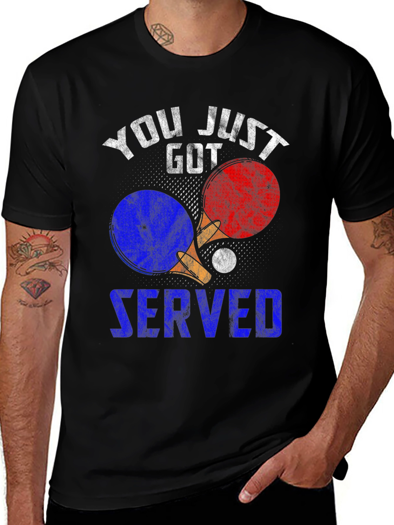 Variant 8 of You Just Got Served Table Tennis T-Shirt