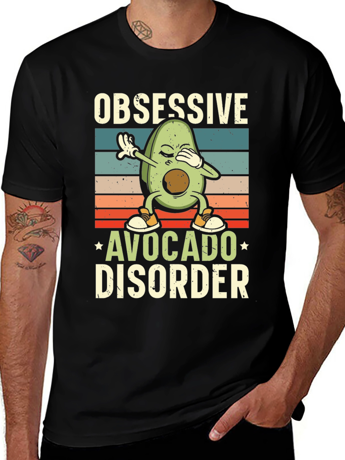 Variant 5 of Obsessive Avocado Disorder Funny Graphic T-Shirt