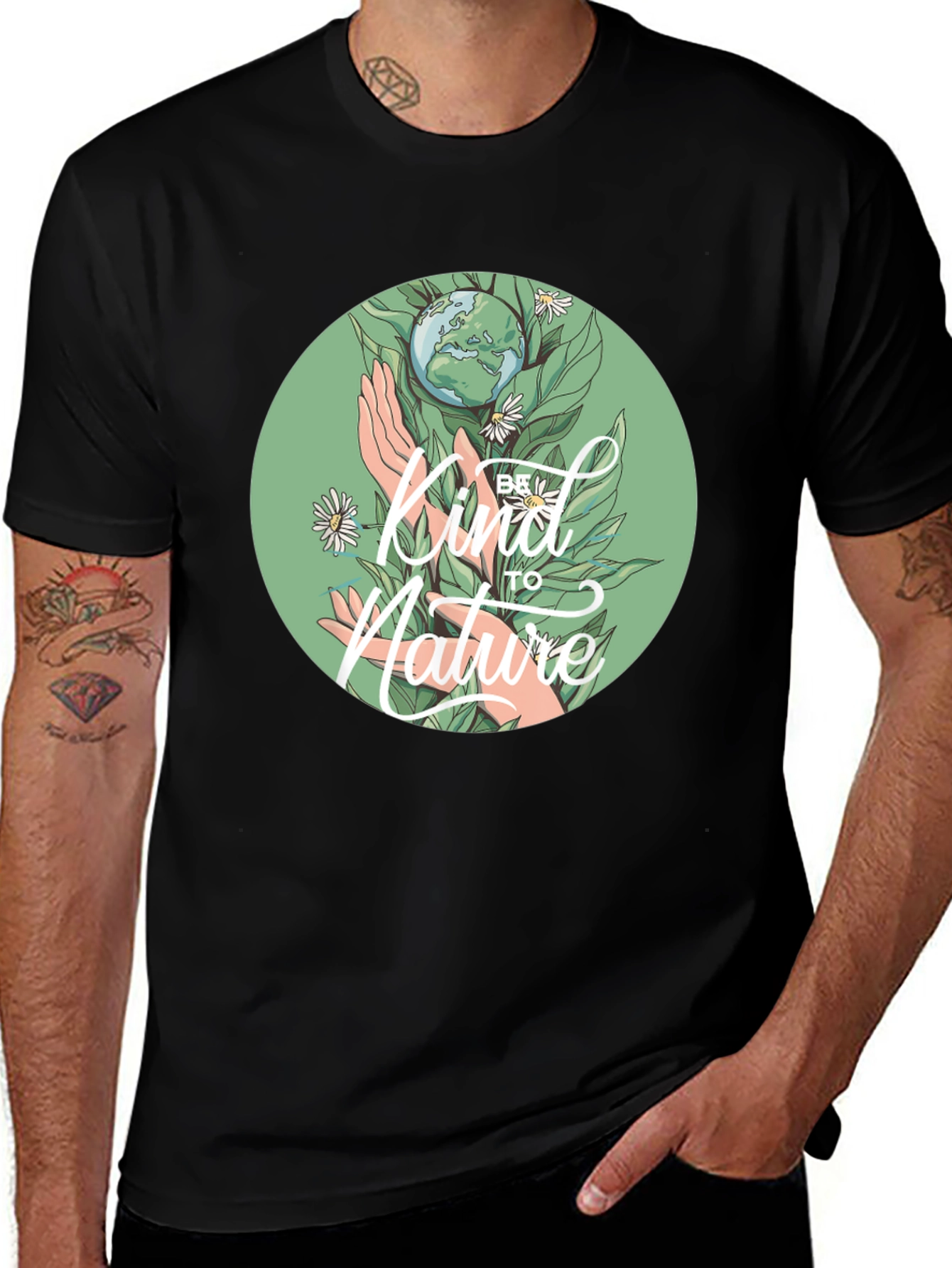 Variant 25 of Kind To Nature Graphic Tee - Eco-Friendly Design